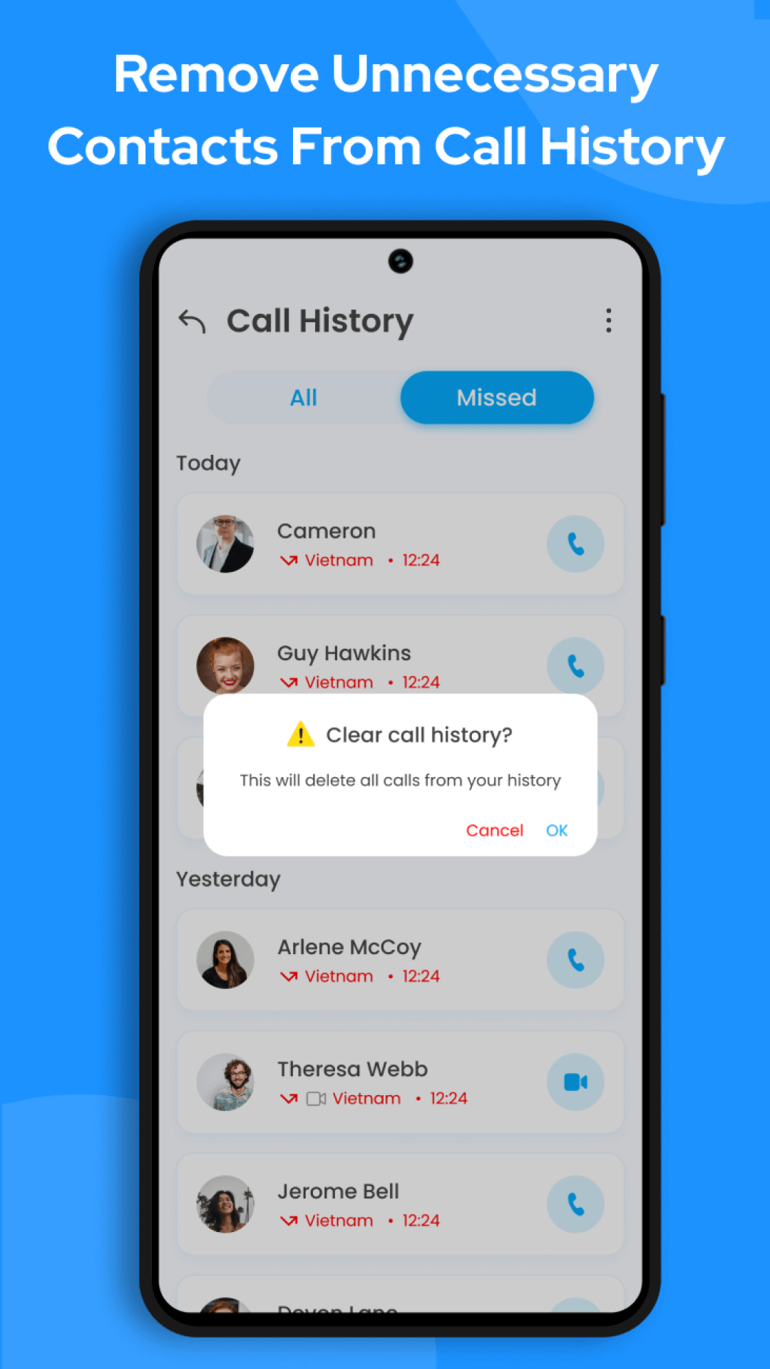 اسکرین شات 3 برنامه Phone Call Dialpad - Caller ID