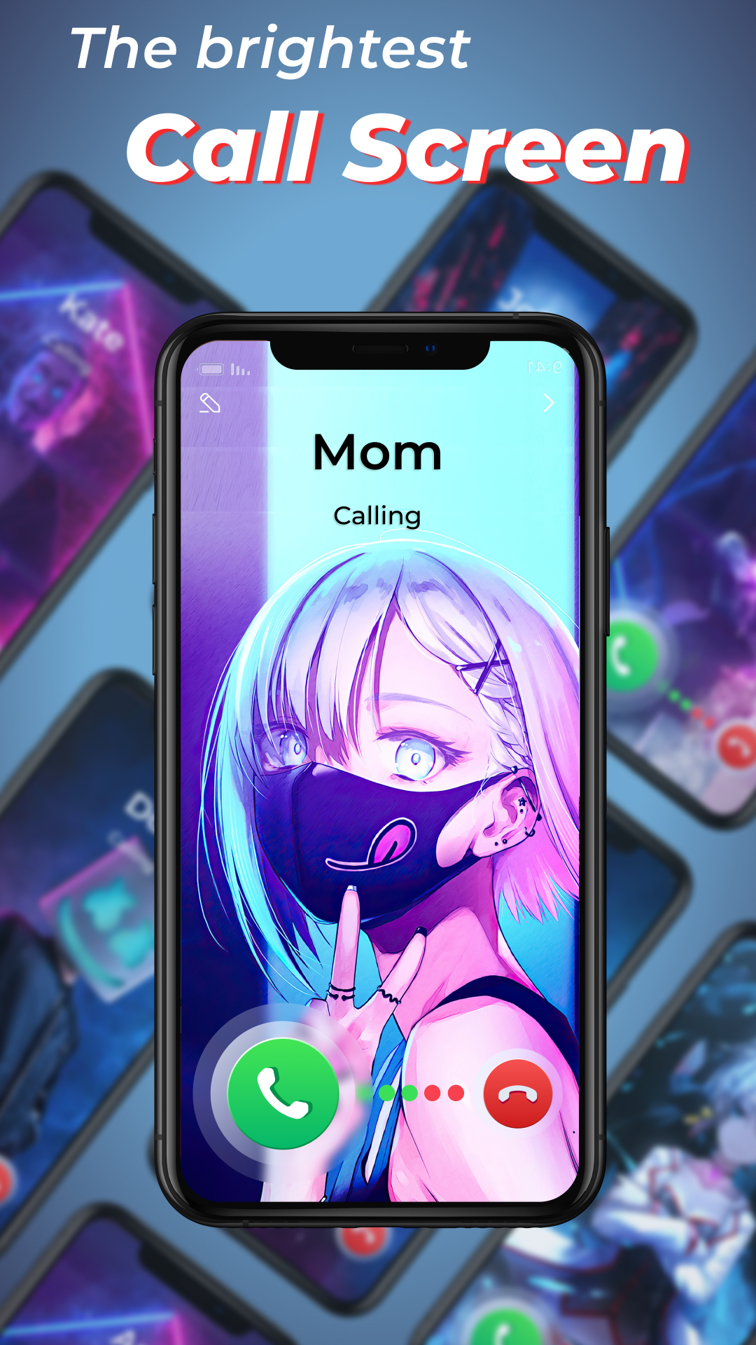 اسکرین شات 1 برنامه Call Wallpaper Screen Themes