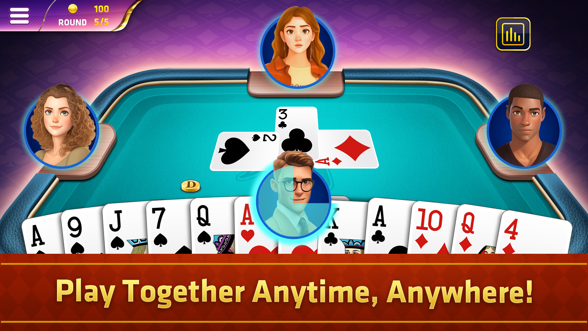 اسکرین شات 2 بازی Callbreak: Classic Card Games