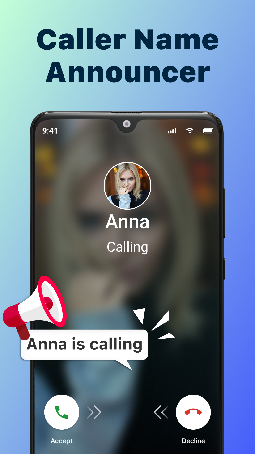 اسکرین شات 2 برنامه Caller Name Announcer - SMS