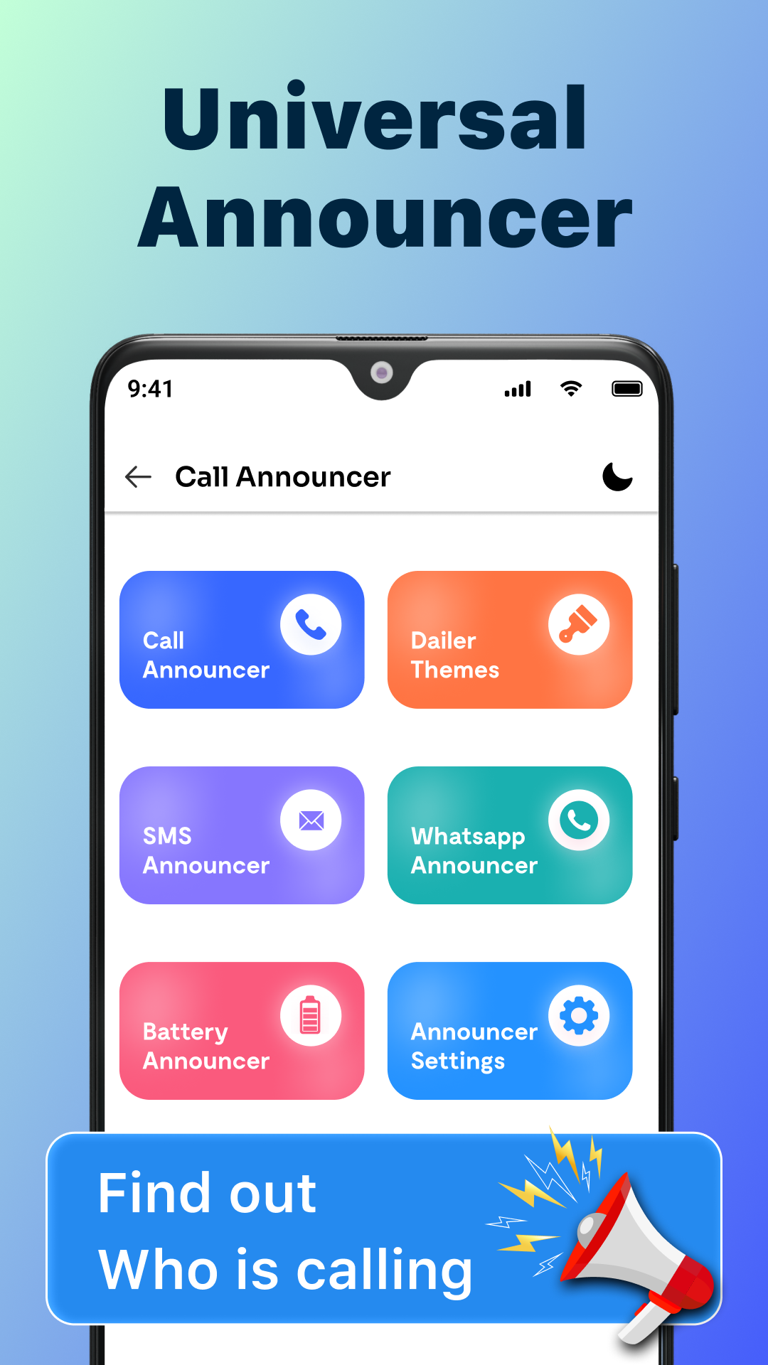 اسکرین شات 1 برنامه Caller Name Announcer - SMS