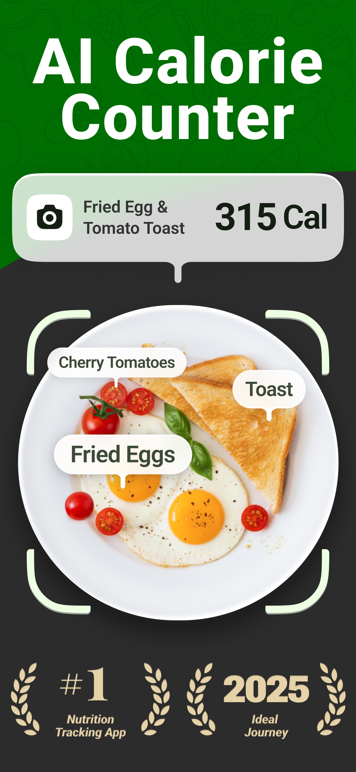 اسکرین شات 1 برنامه Calo: AI Food Calorie Counter