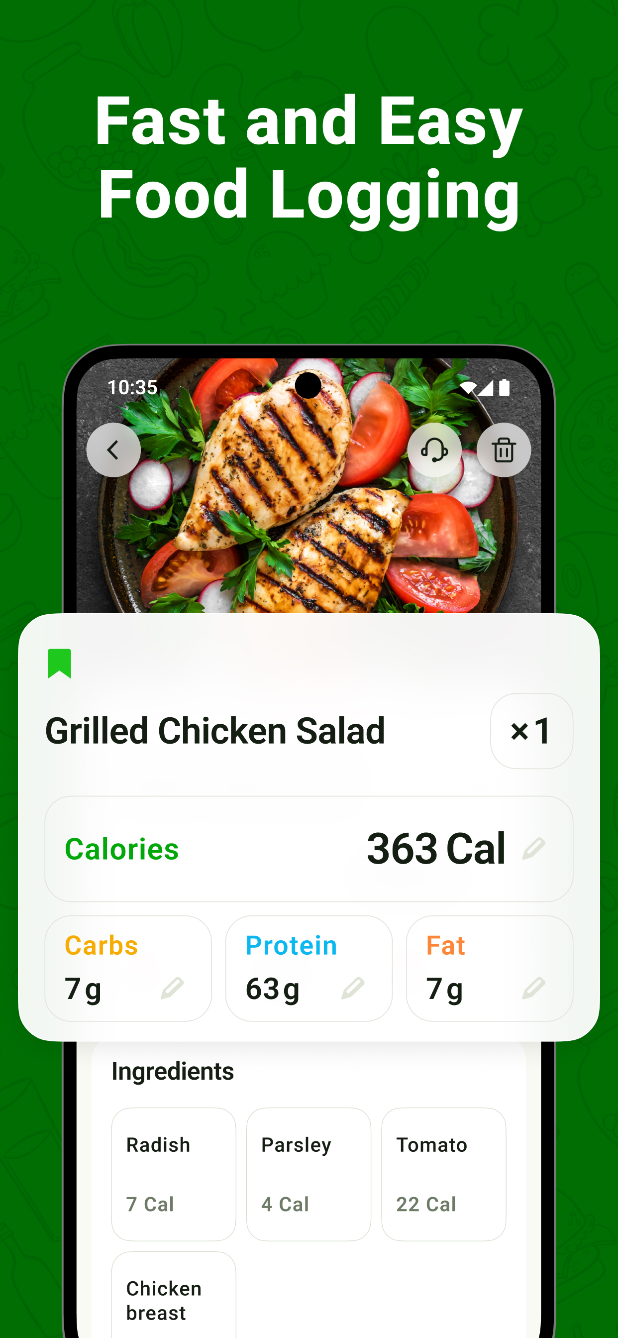 اسکرین شات 4 برنامه Calo: AI Food Calorie Counter