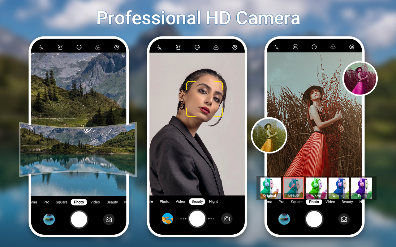 اسکرین شات 3 برنامه HD Camera-Filter Beautify XCam