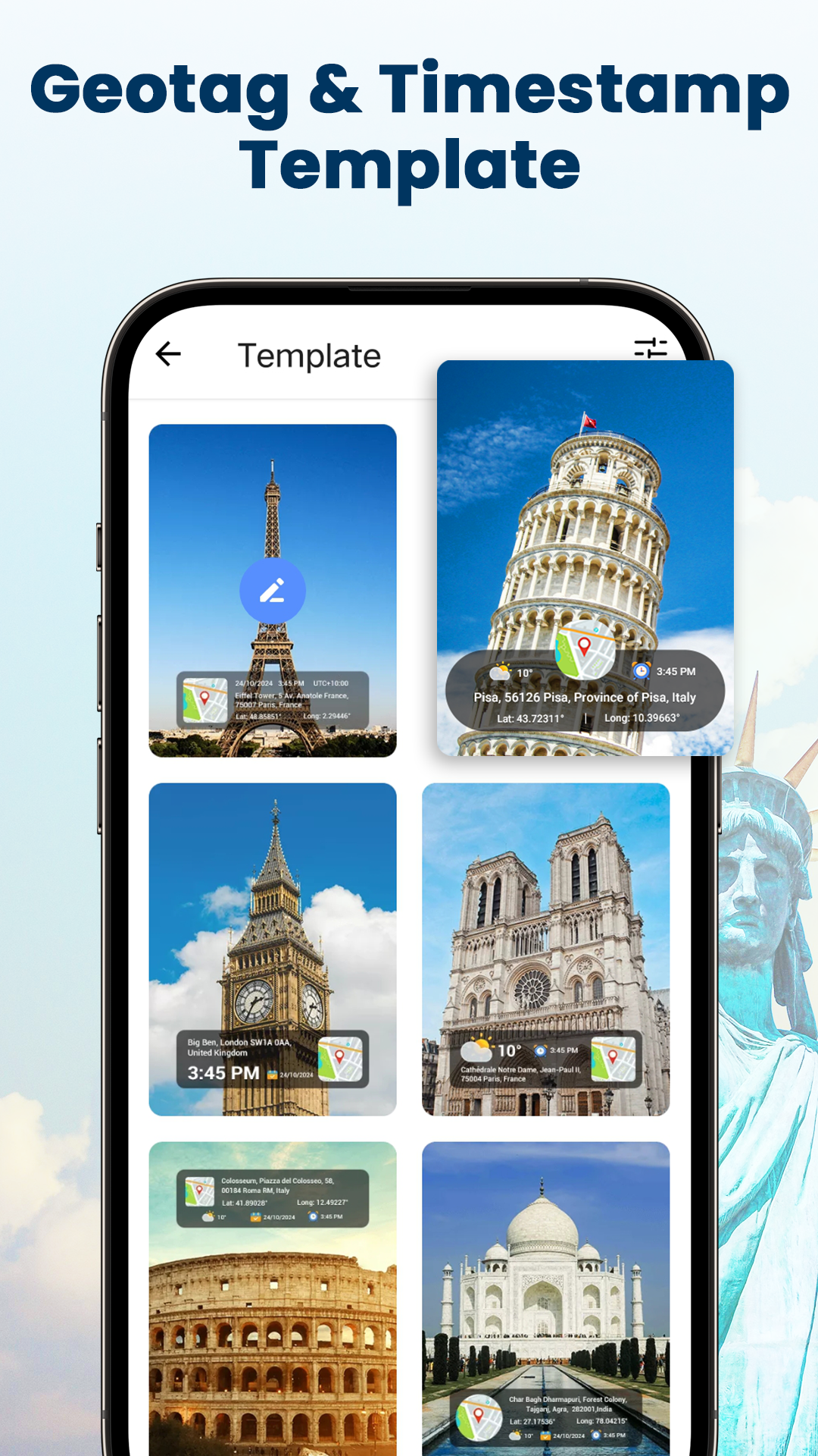 اسکرین شات 5 برنامه GPS Camera - Map Timestamp Cam