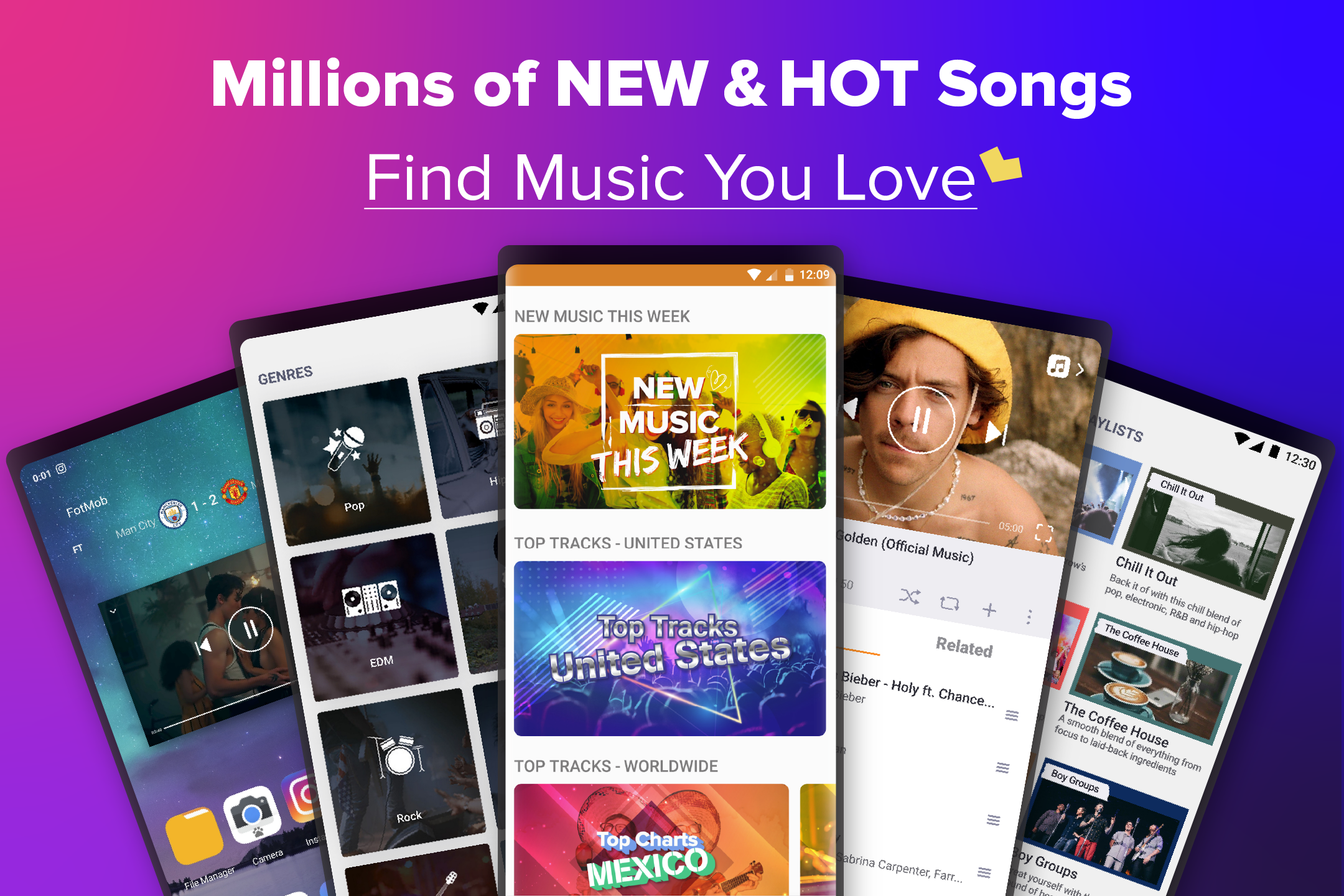 اسکرین شات 1 برنامه Music Player: YouTube Stream