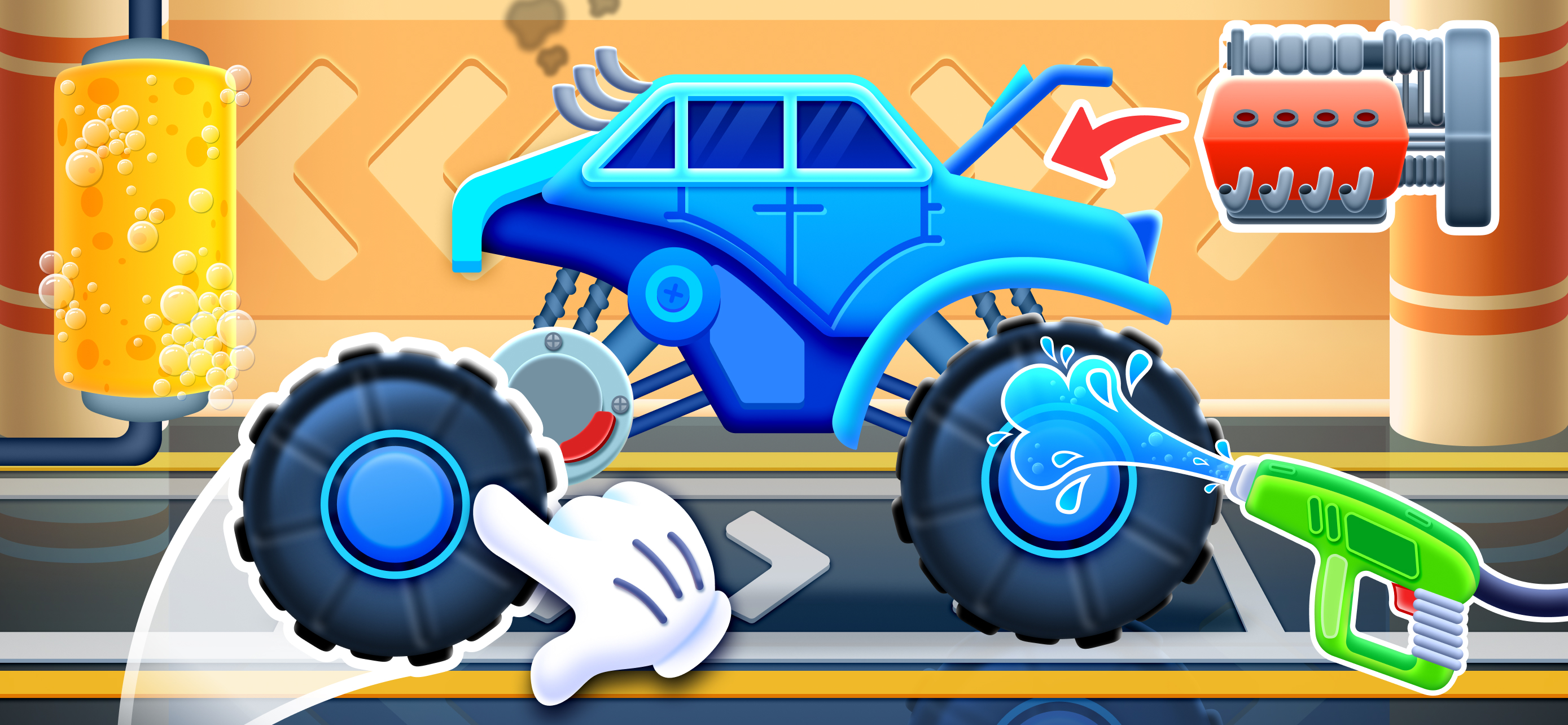 اسکرین شات 2 بازی Monster Truck Game for Kids 2+