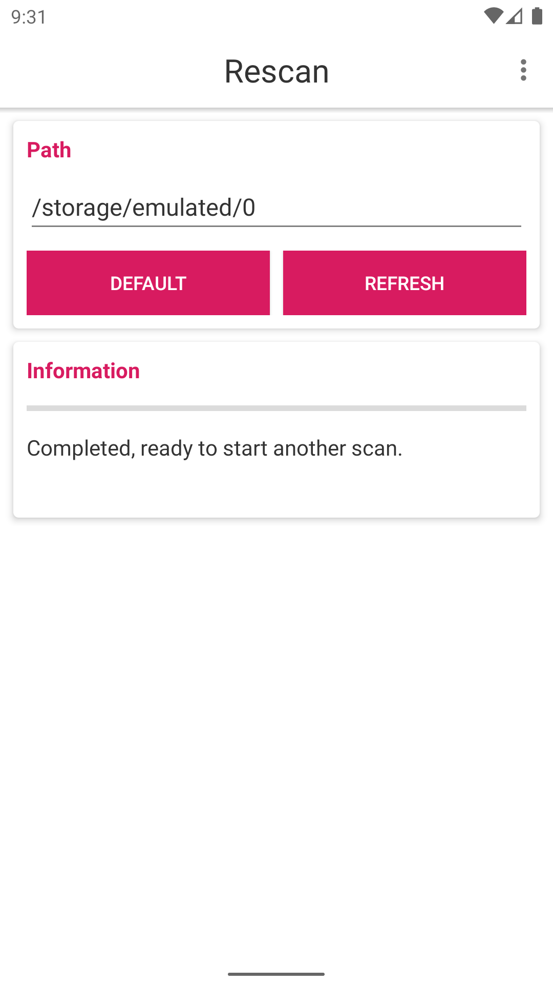دانلود برنامه Rescan Media Refresh Storage برای اندروید مایکت
