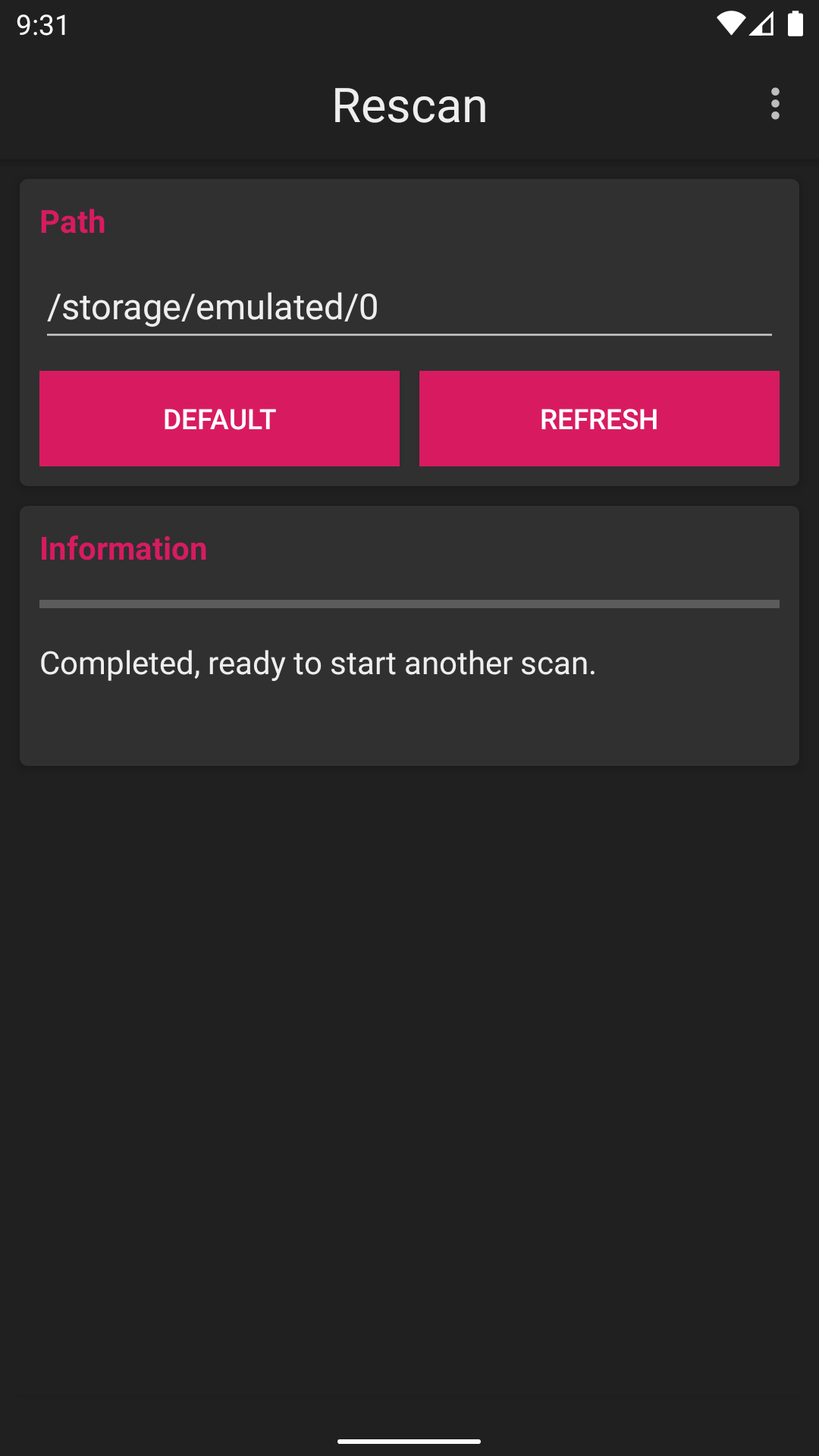 دانلود برنامه Rescan Media Refresh Storage برای اندروید مایکت