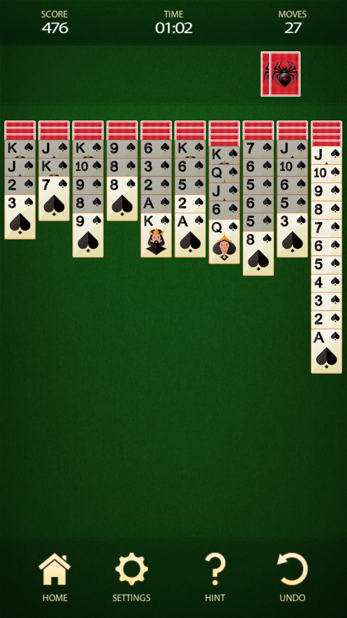 اسکرین شات 2 بازی Spider Solitaire: Card Game