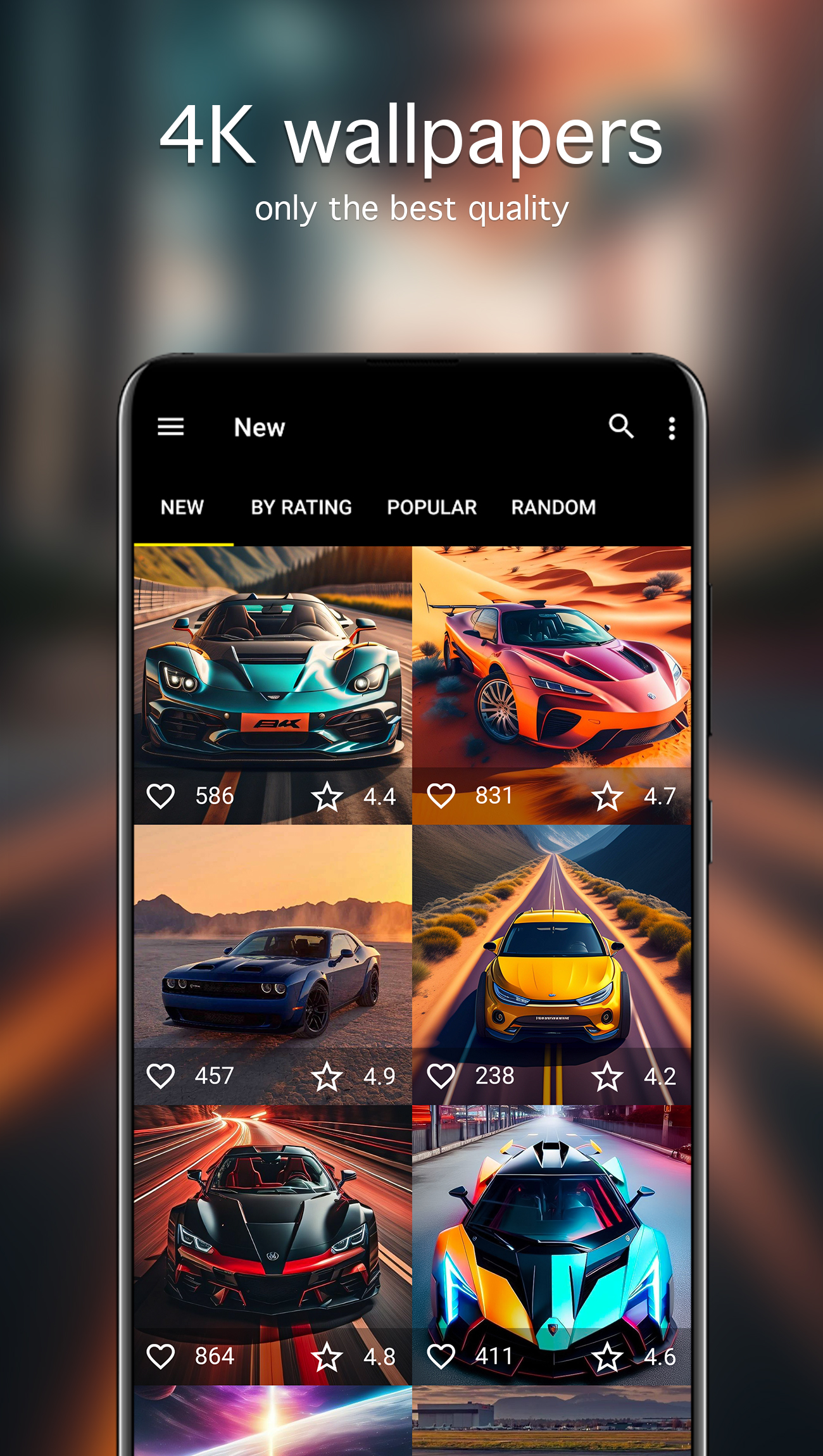 اسکرین شات 2 برنامه Car Wallpapers 4K