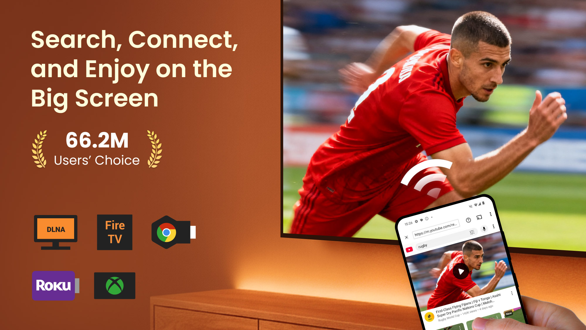 اسکرین شات 1 برنامه Cast to TV, Chromecast & Roku