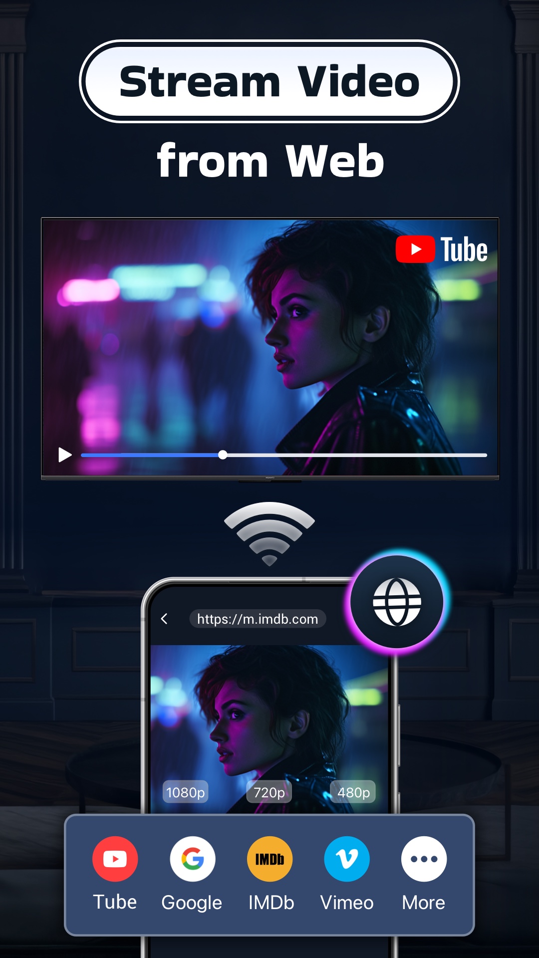 اسکرین شات 2 برنامه Screen Mirroring & TV Cast