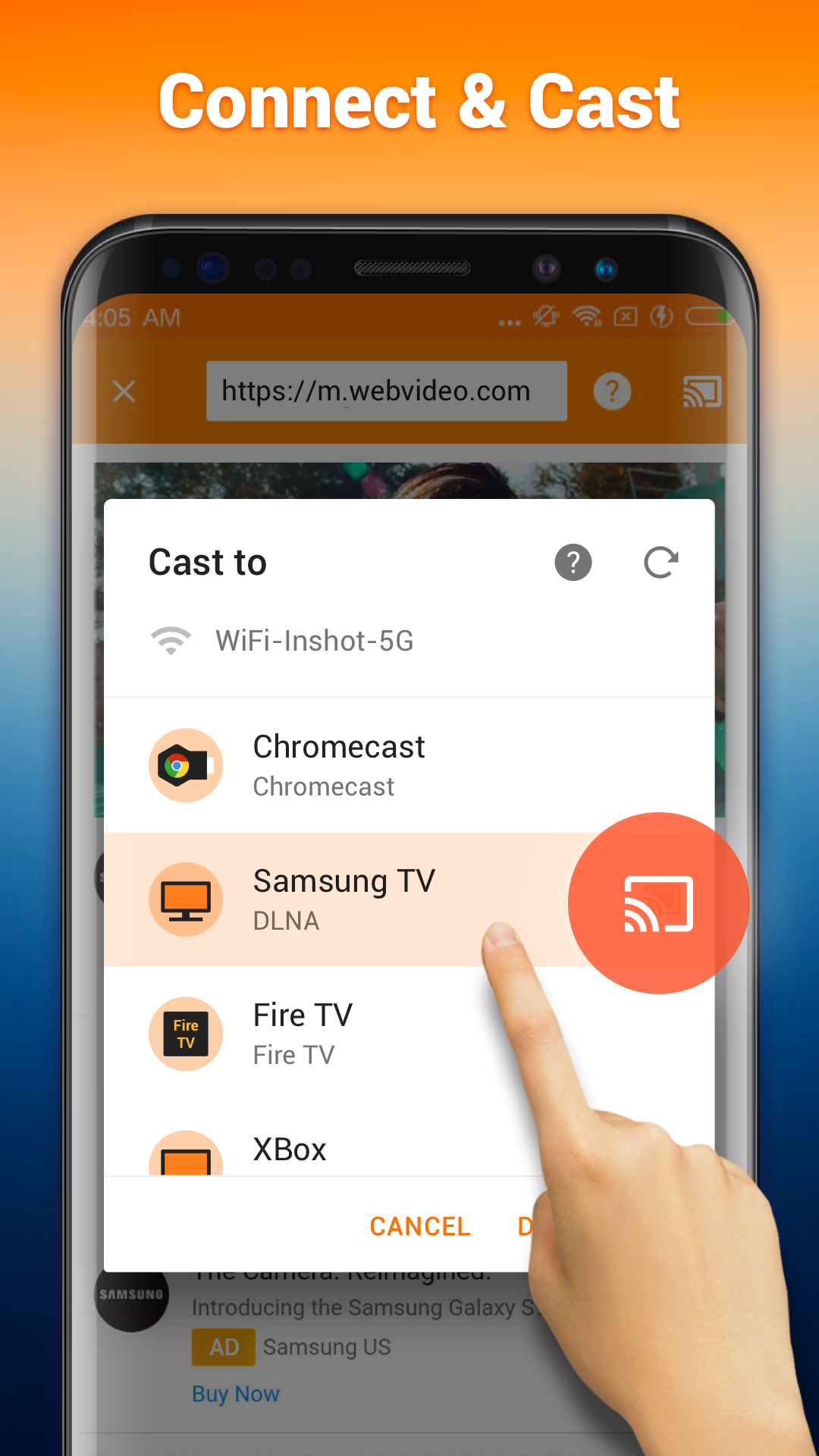 اسکرین شات 3 برنامه Cast to TV/Chromecast/Roku