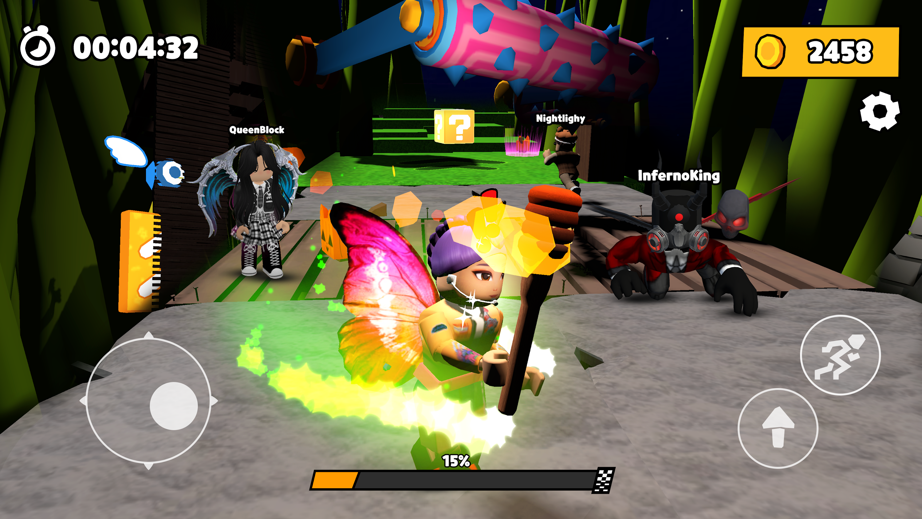 اسکرین شات 1 بازی Rainbow Race: Obby Dash