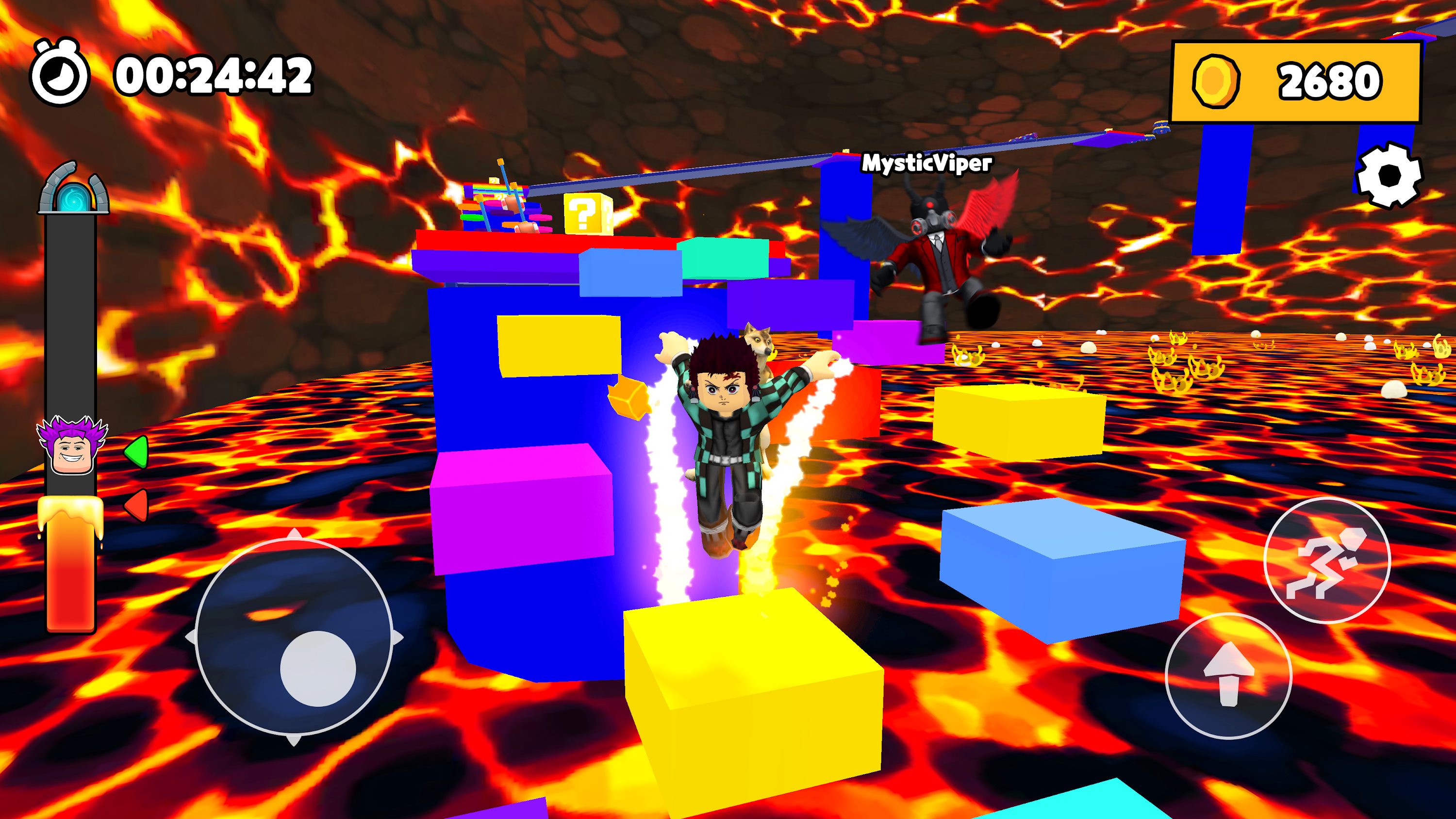 اسکرین شات 3 بازی Rainbow Race: Obby Dash