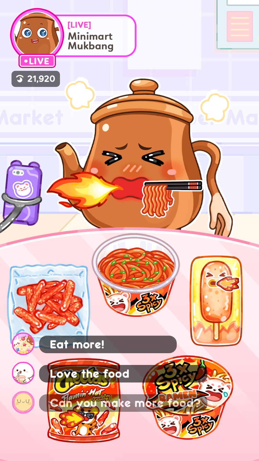 اسکرین شات 3 بازی Meme Mukbang ASMR Game