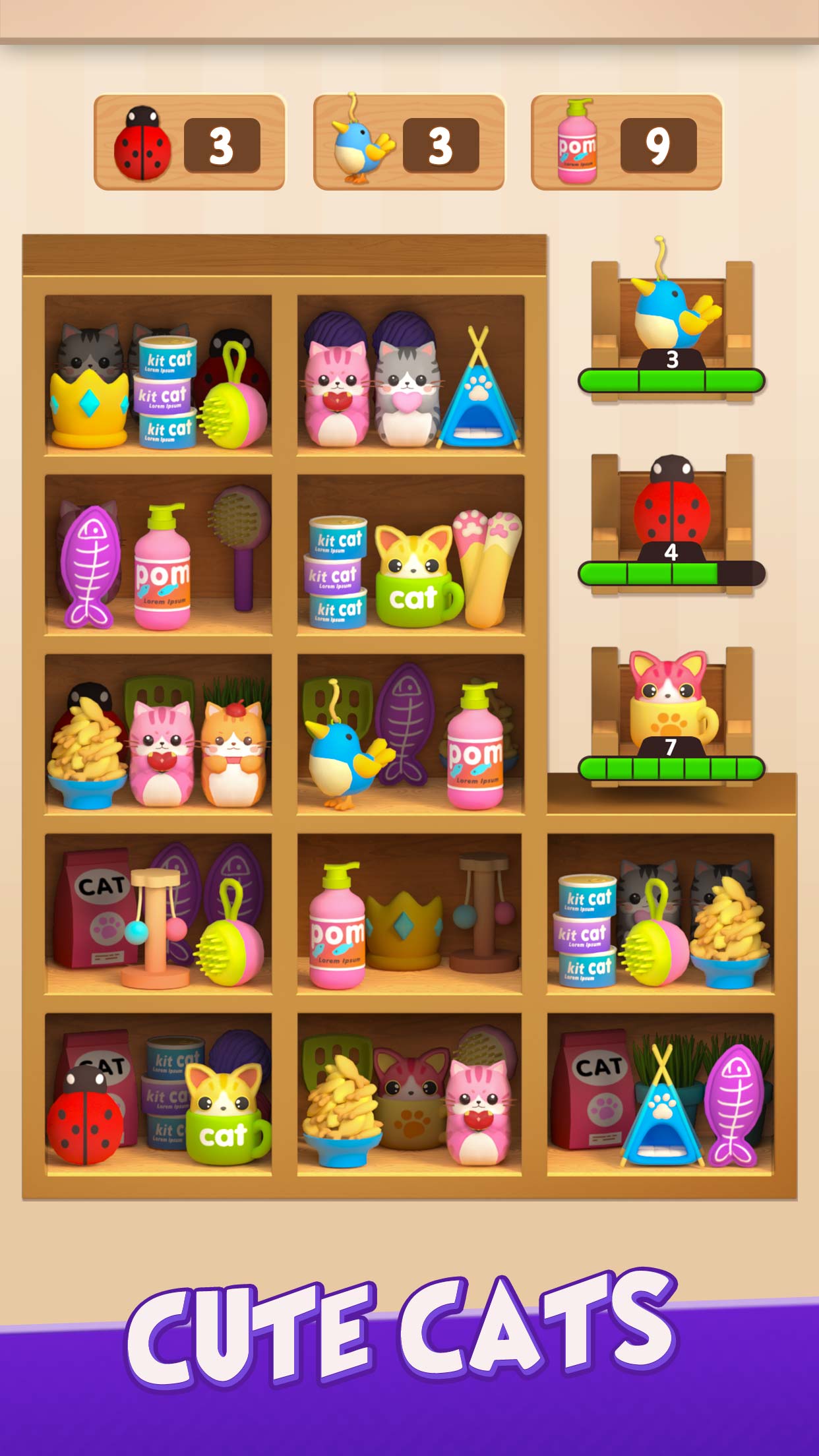 اسکرین شات 3 بازی Goods Triple - Cat Goods Sort