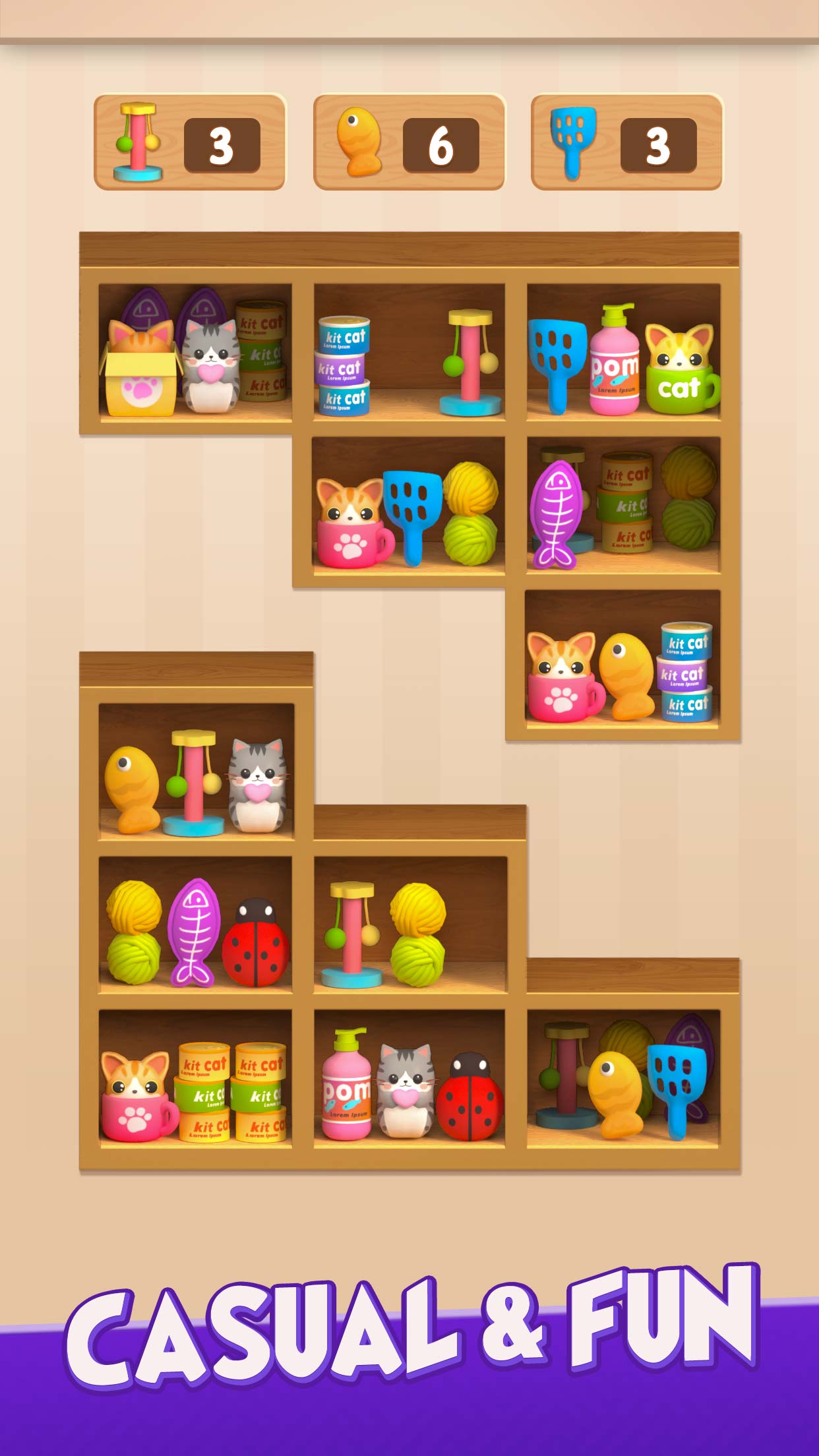 اسکرین شات 5 بازی Goods Triple - Cat Sort