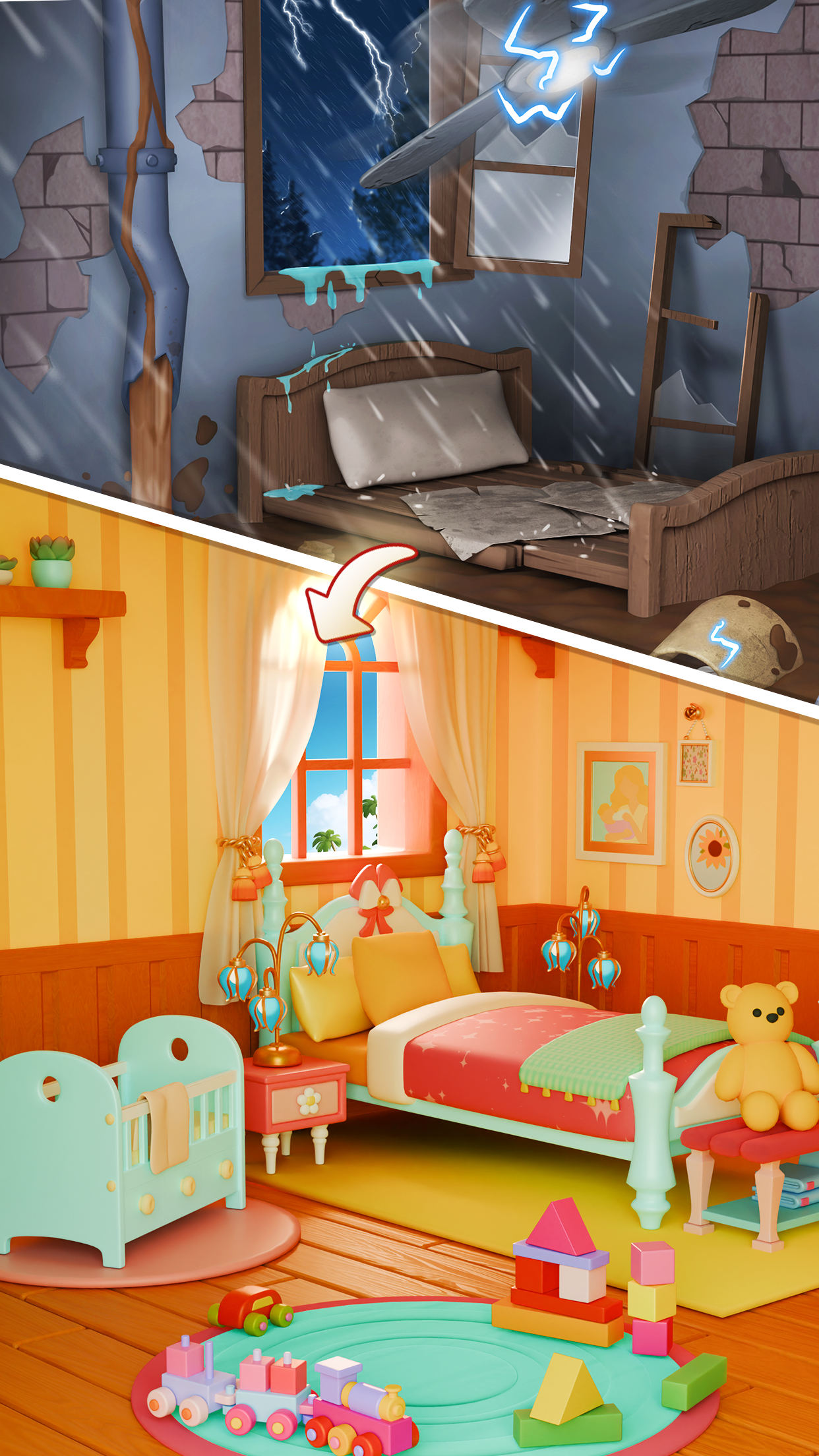 اسکرین شات 2 بازی Dream Family - Home Design