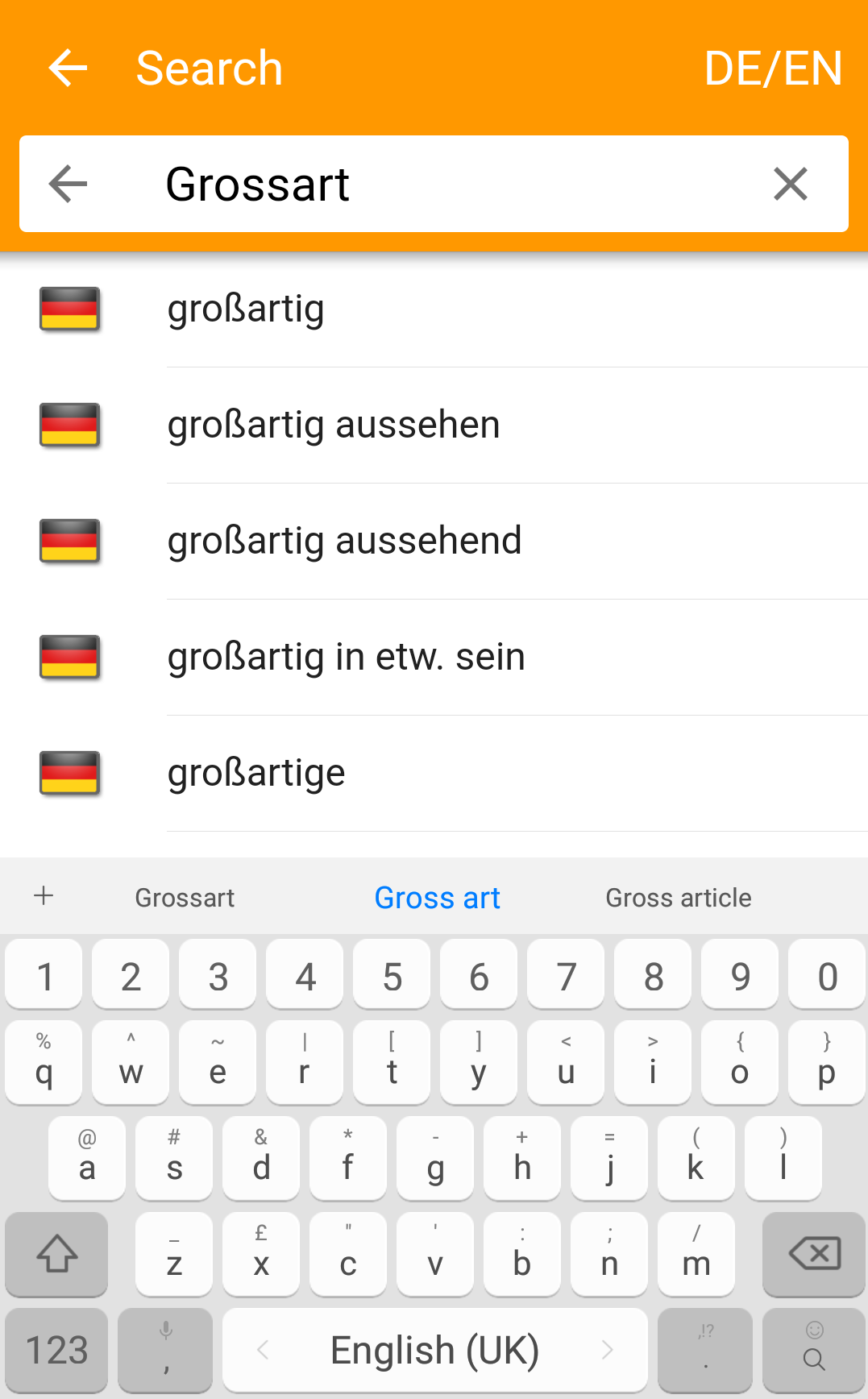 اسکرین شات 2 برنامه dict.cc dictionary