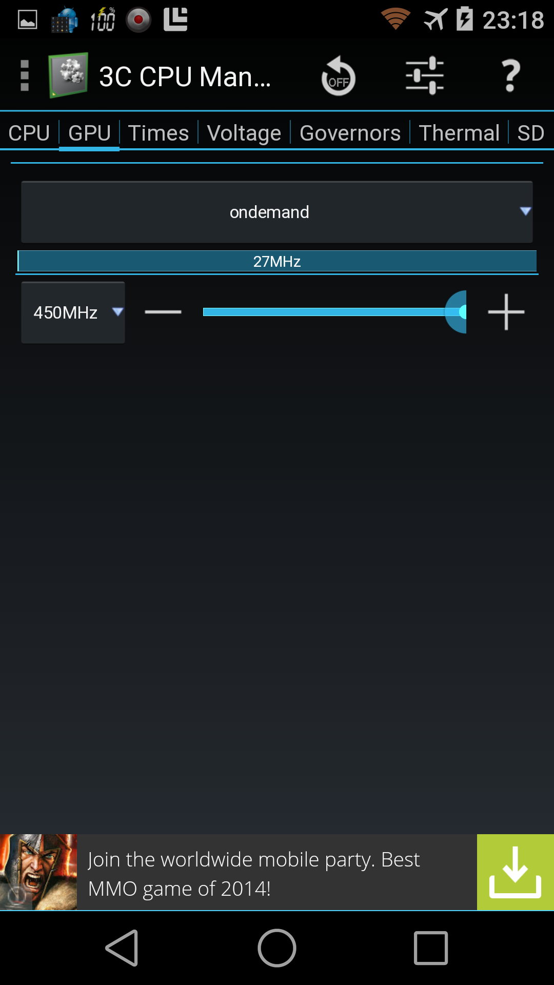 اسکرین شات 6 برنامه 3C CPU Manager (root)