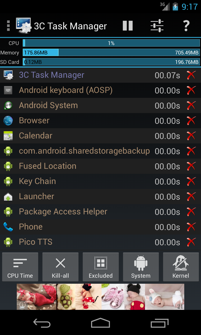اسکرین شات 1 برنامه 3C Task Manager