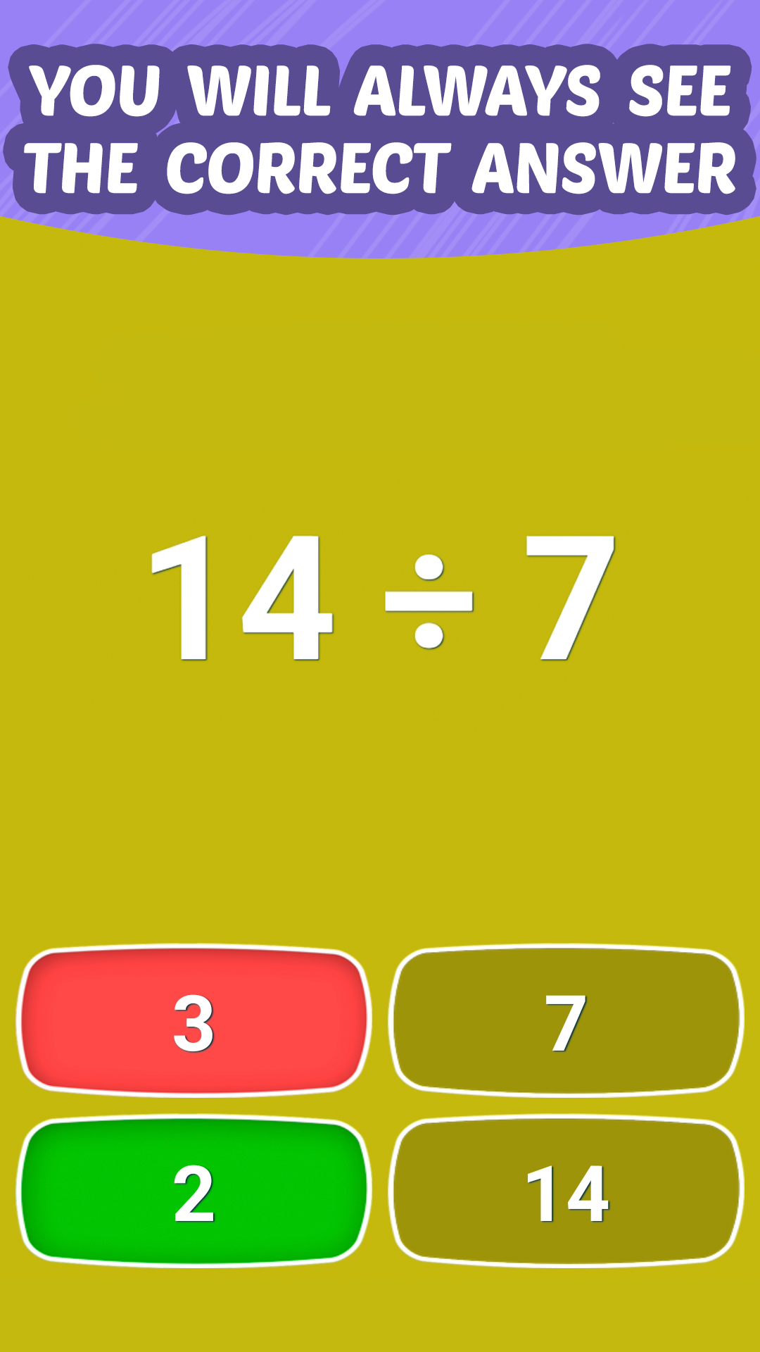 اسکرین شات 6 برنامه Math games, problems and learn