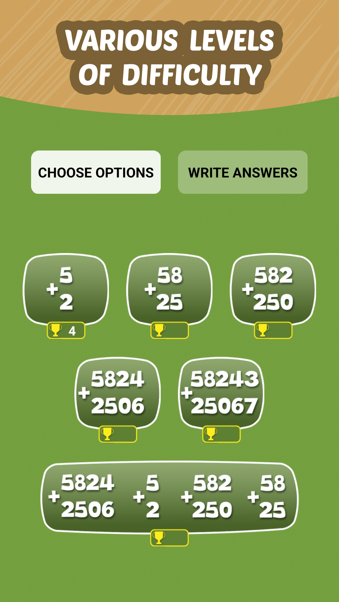 اسکرین شات 2 برنامه Math games, problems and learn