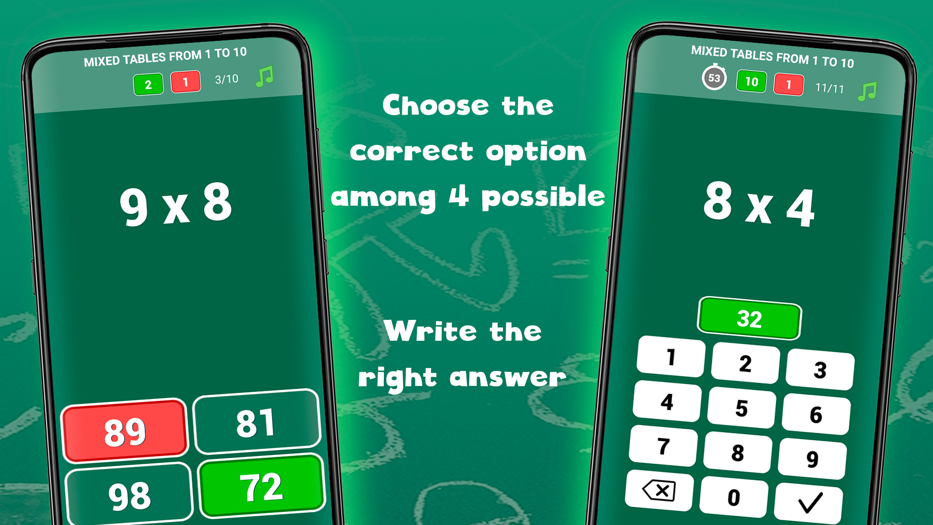 اسکرین شات 8 برنامه Multiplication tables for kids