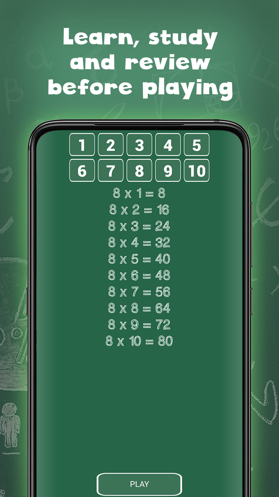 اسکرین شات 2 برنامه Multiplication tables for kids