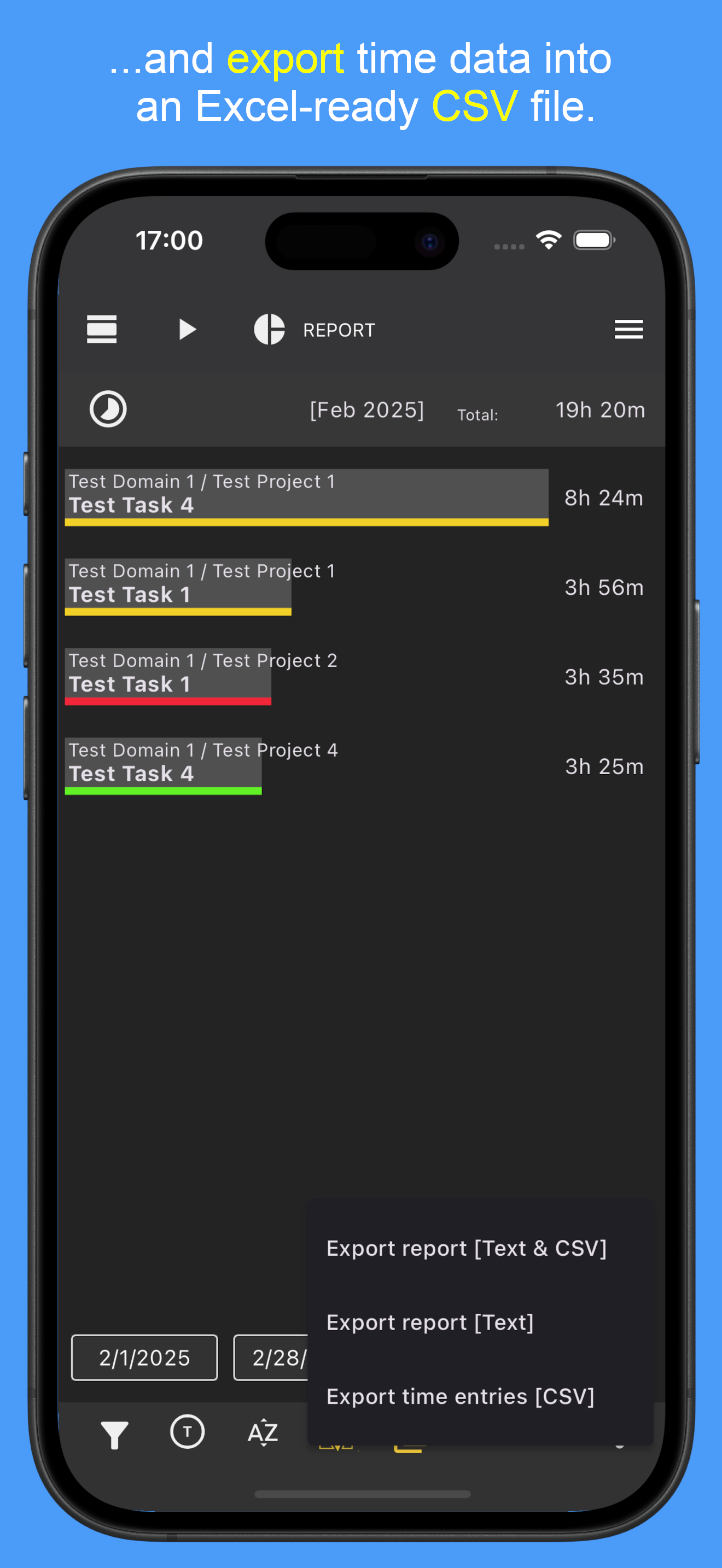 اسکرین شات 7 برنامه Time Tracker - Timesheet