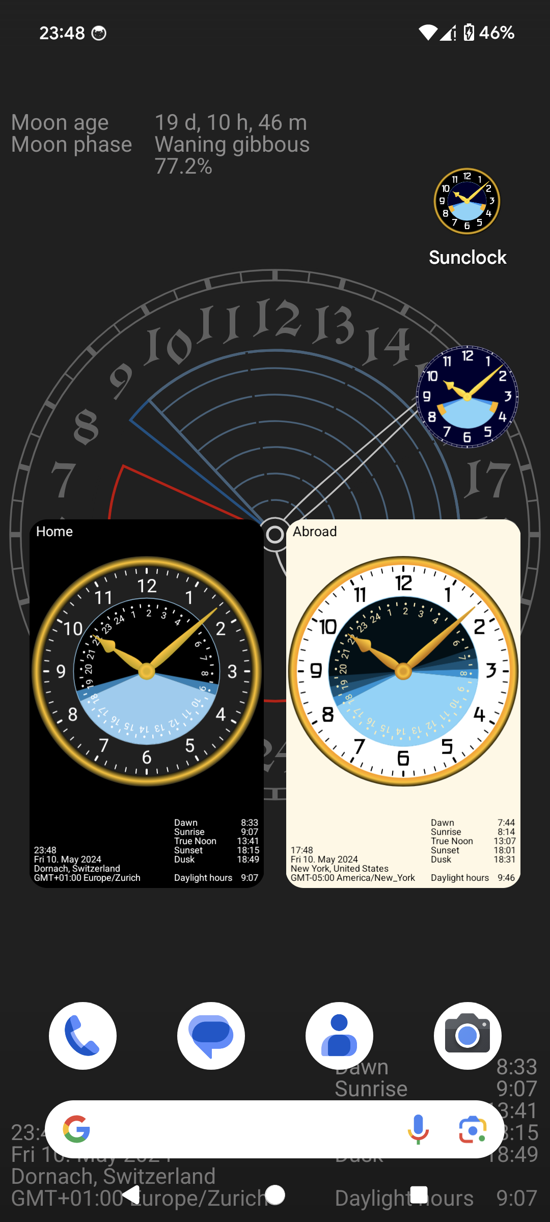 اسکرین شات 7 برنامه Sunclock: Sunrise Sunset Clock