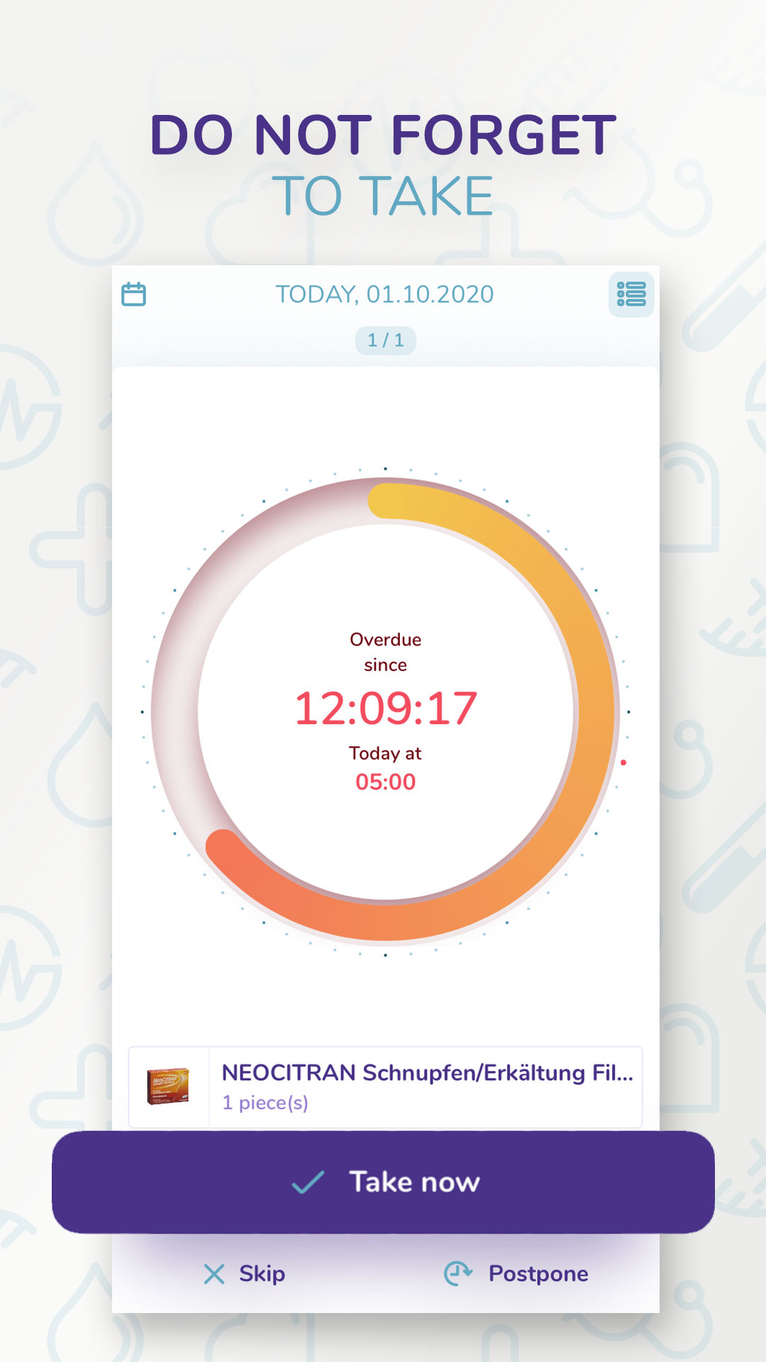 اسکرین شات 3 برنامه TOM: Pill Tracker & Med Timer