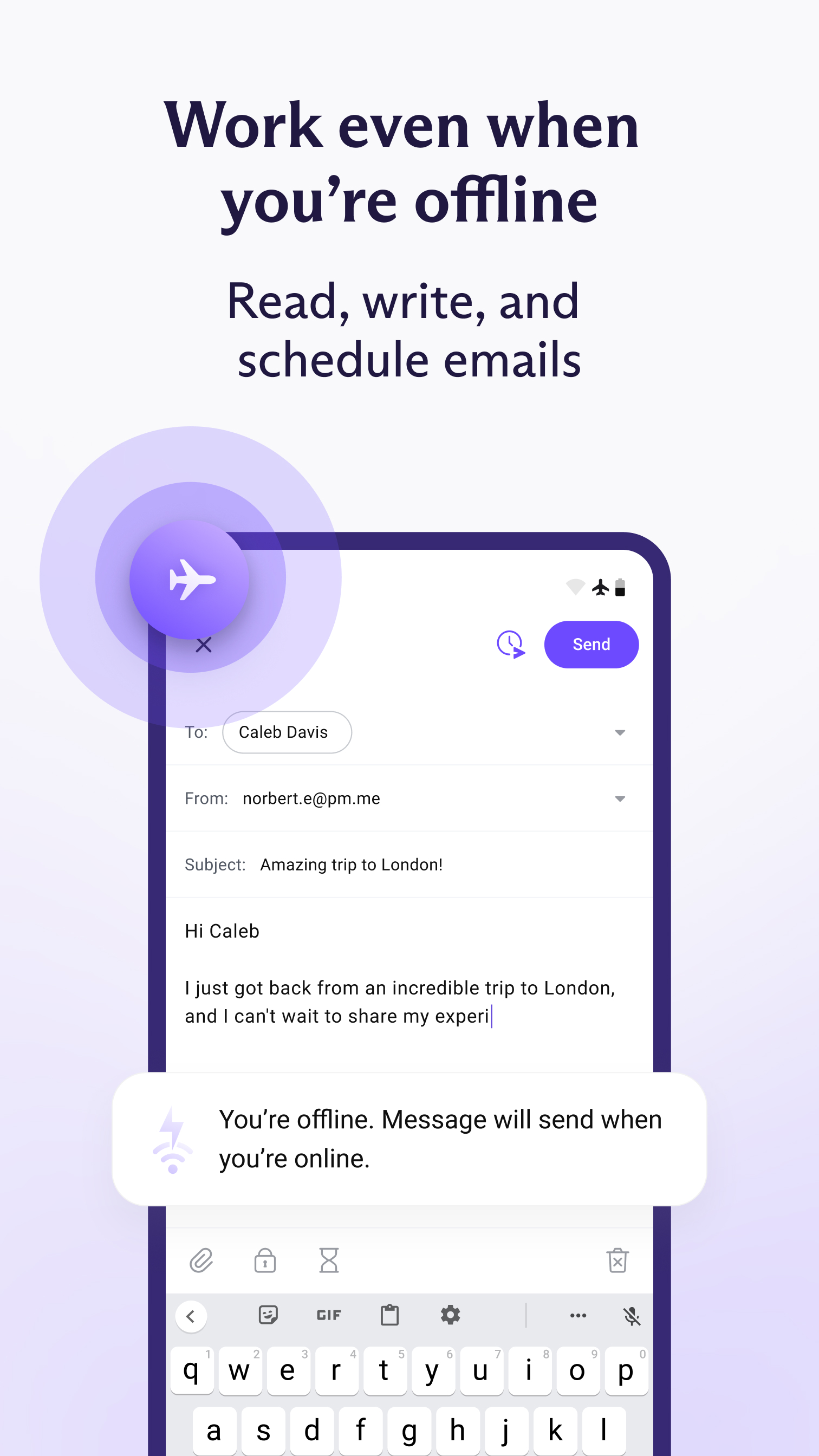 اسکرین شات 5 برنامه Proton Mail: Encrypted Email
