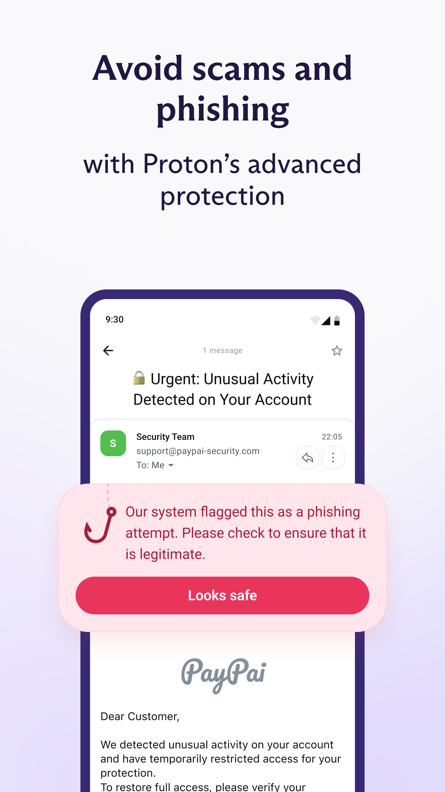 اسکرین شات 4 برنامه Proton Mail: Encrypted Email