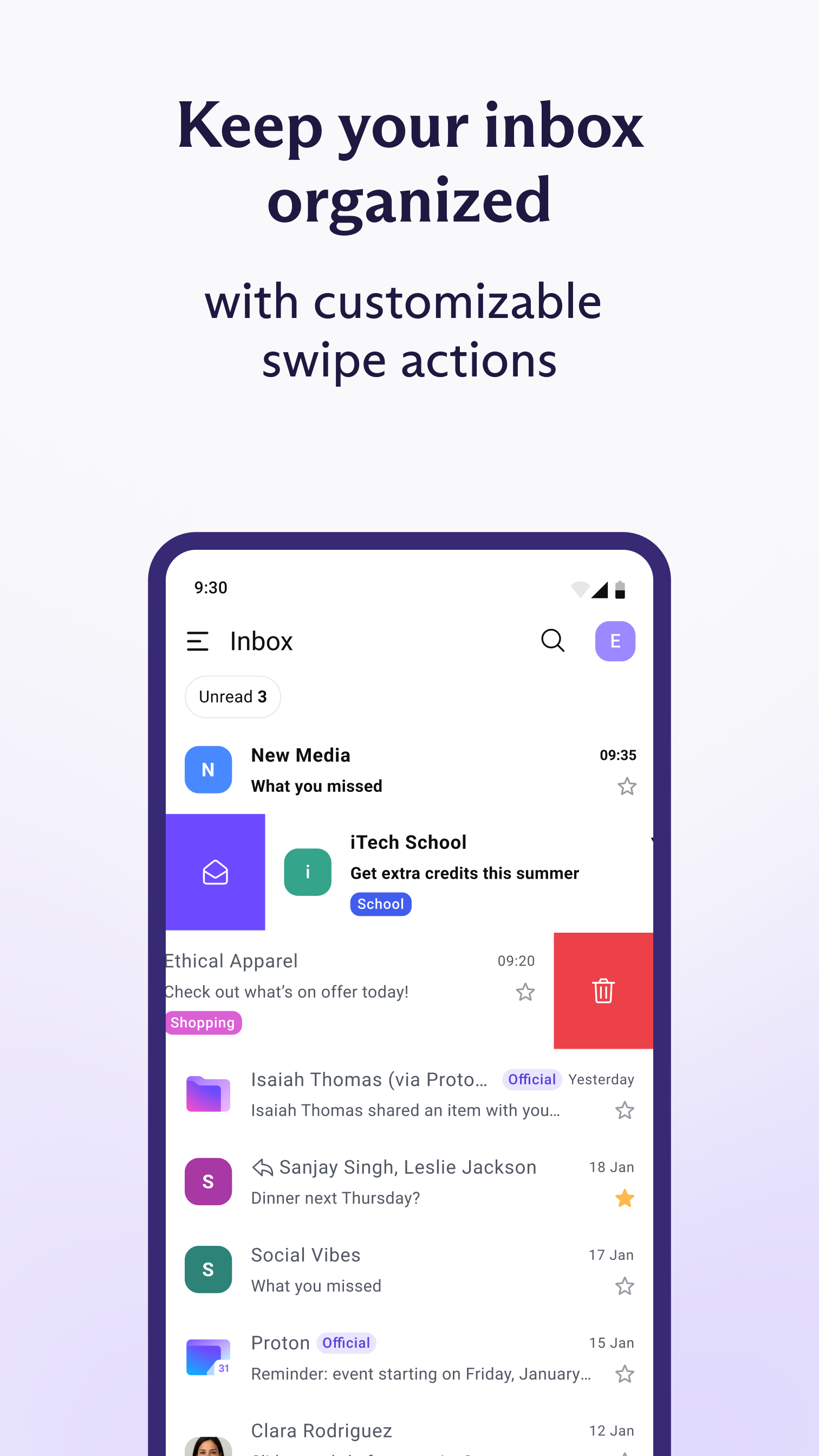 اسکرین شات 6 برنامه Proton Mail: Encrypted Email