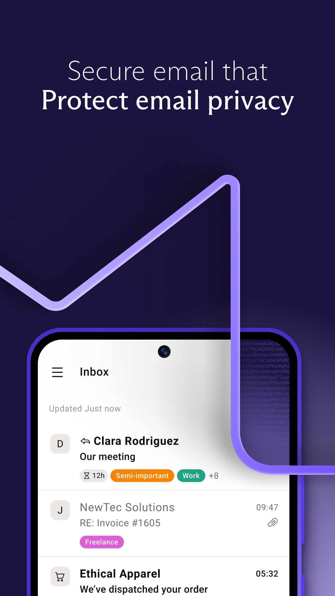 اسکرین شات 1 برنامه Proton Mail: Encrypted Email