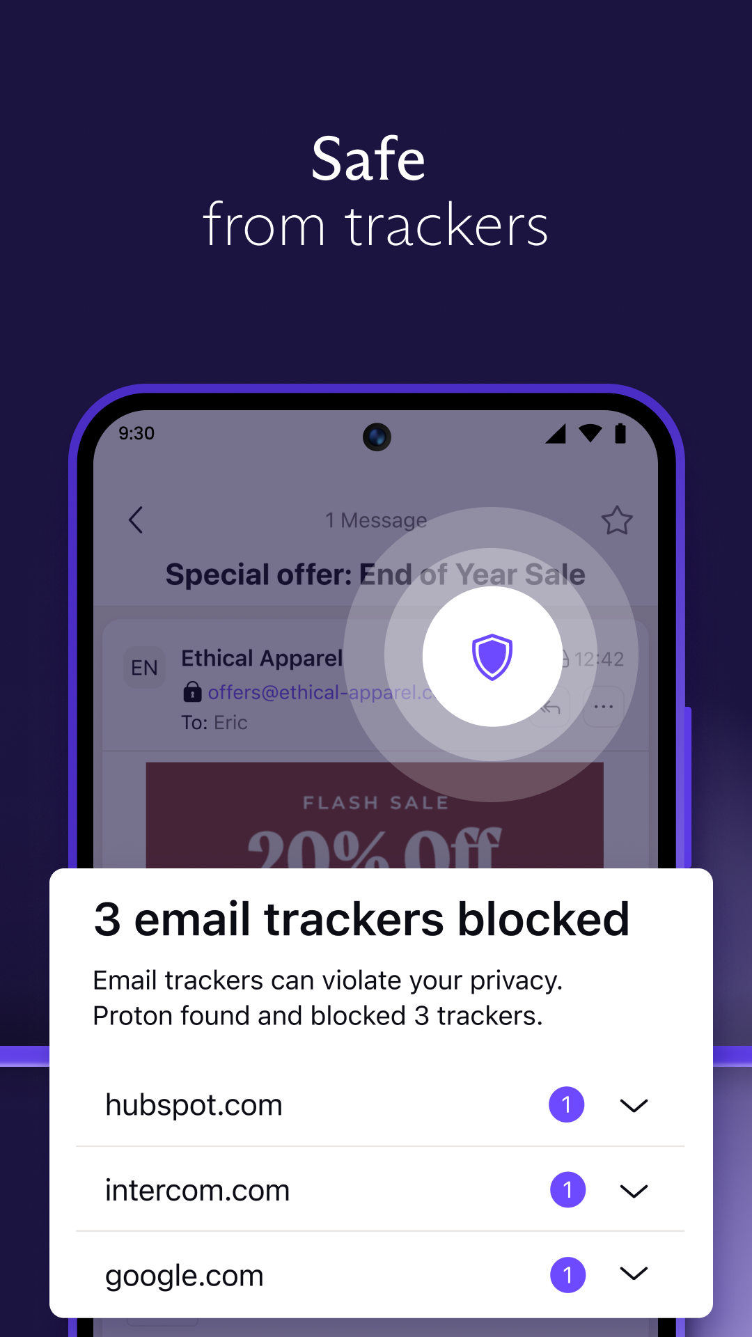 اسکرین شات 3 برنامه Proton Mail: Encrypted Email