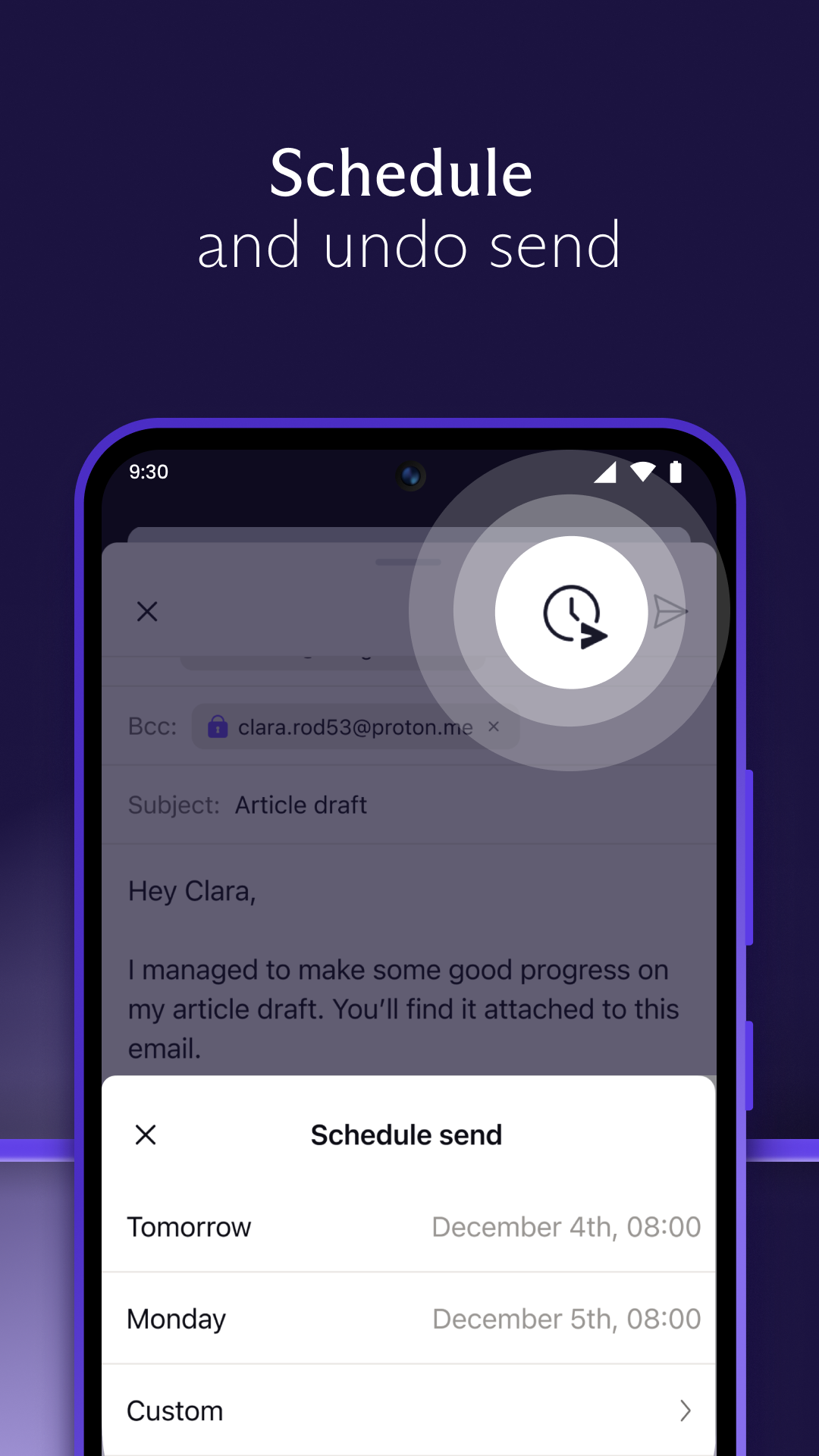 اسکرین شات 4 برنامه Proton Mail: Encrypted Email