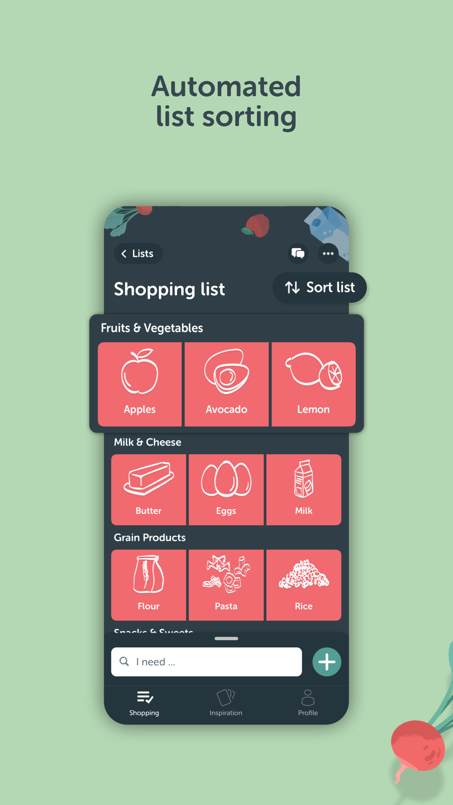 اسکرین شات 4 برنامه Bring! Grocery Shopping List