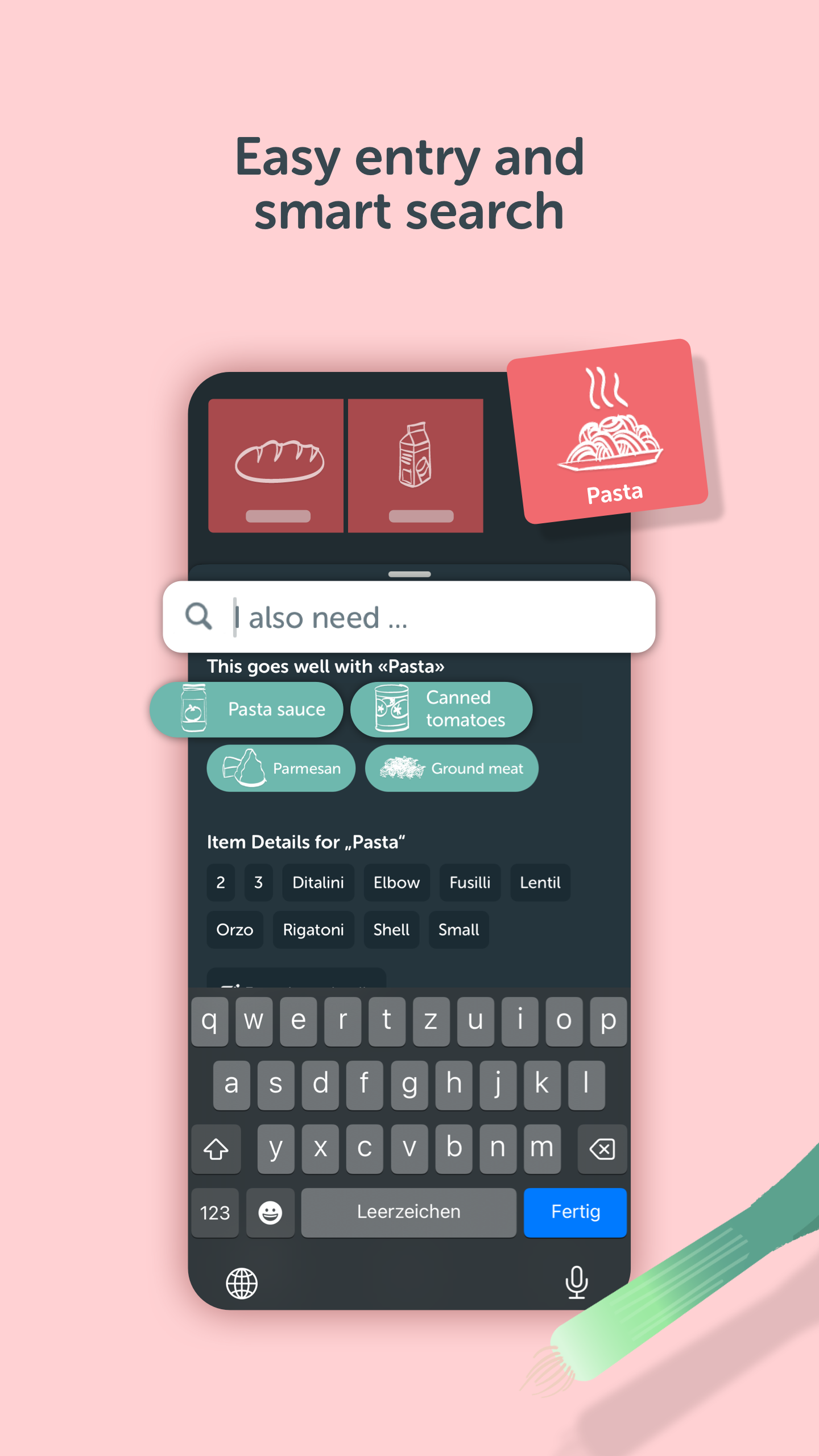 اسکرین شات 2 برنامه Bring! Grocery Shopping List