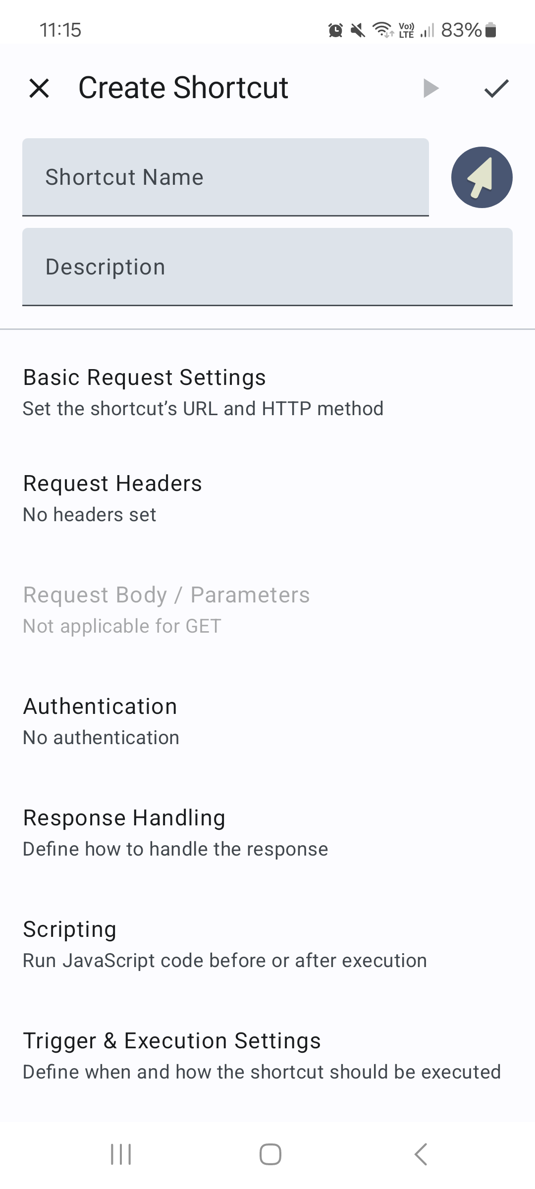 اسکرین شات 3 برنامه HTTP Request Shortcuts