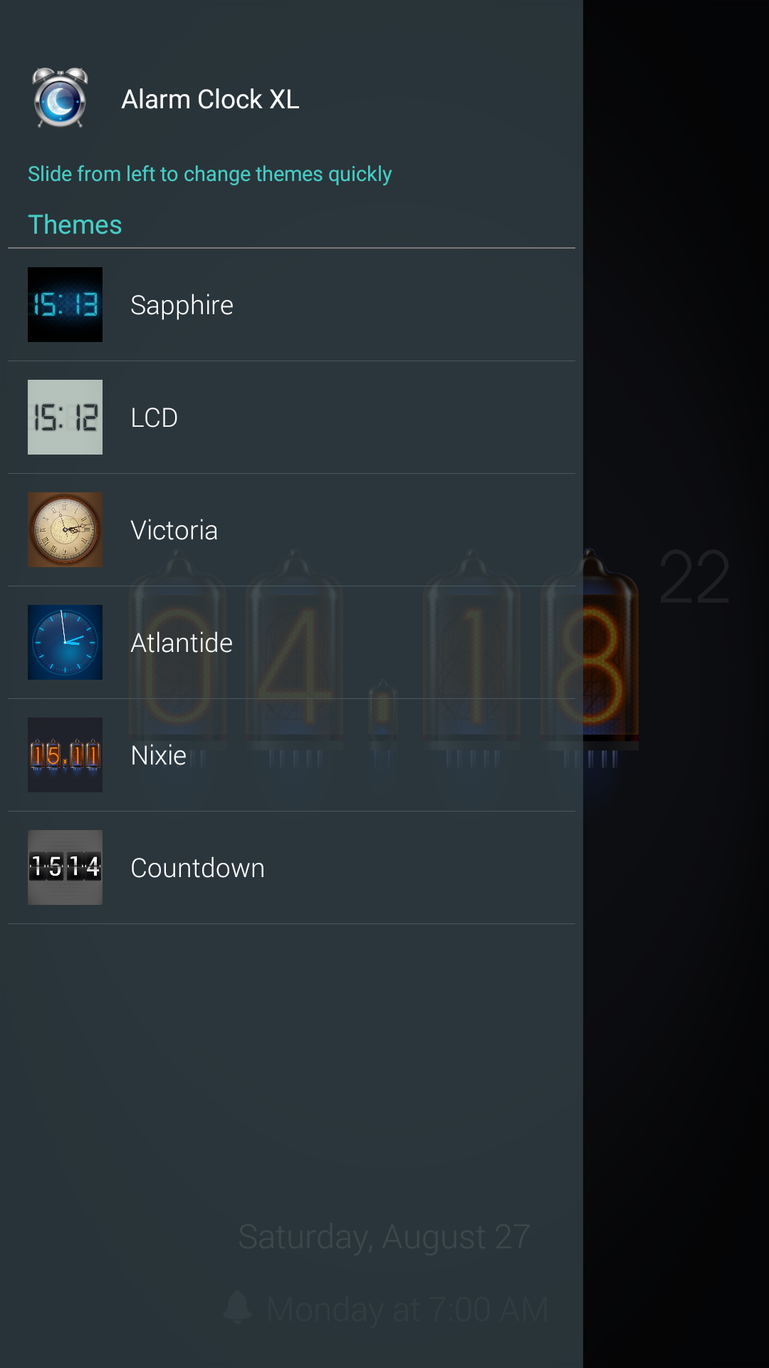 اسکرین شات 1 برنامه Alarm Clock XL