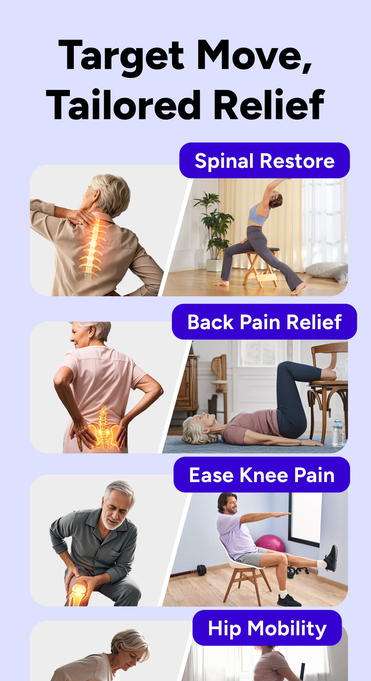 اسکرین شات 4 برنامه Chair Yoga for Seniors at Home