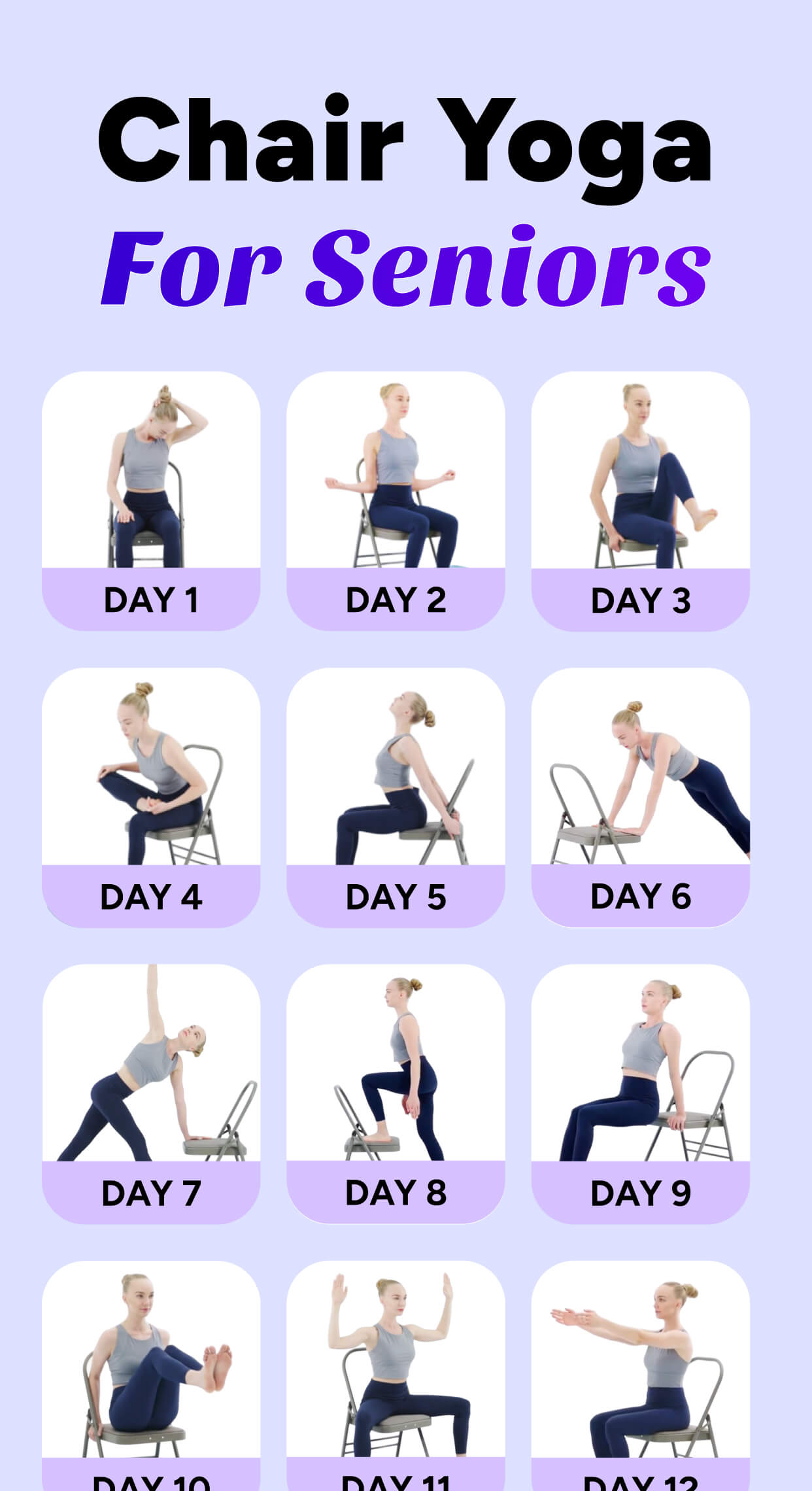 اسکرین شات 1 برنامه Chair Yoga for Seniors at Home