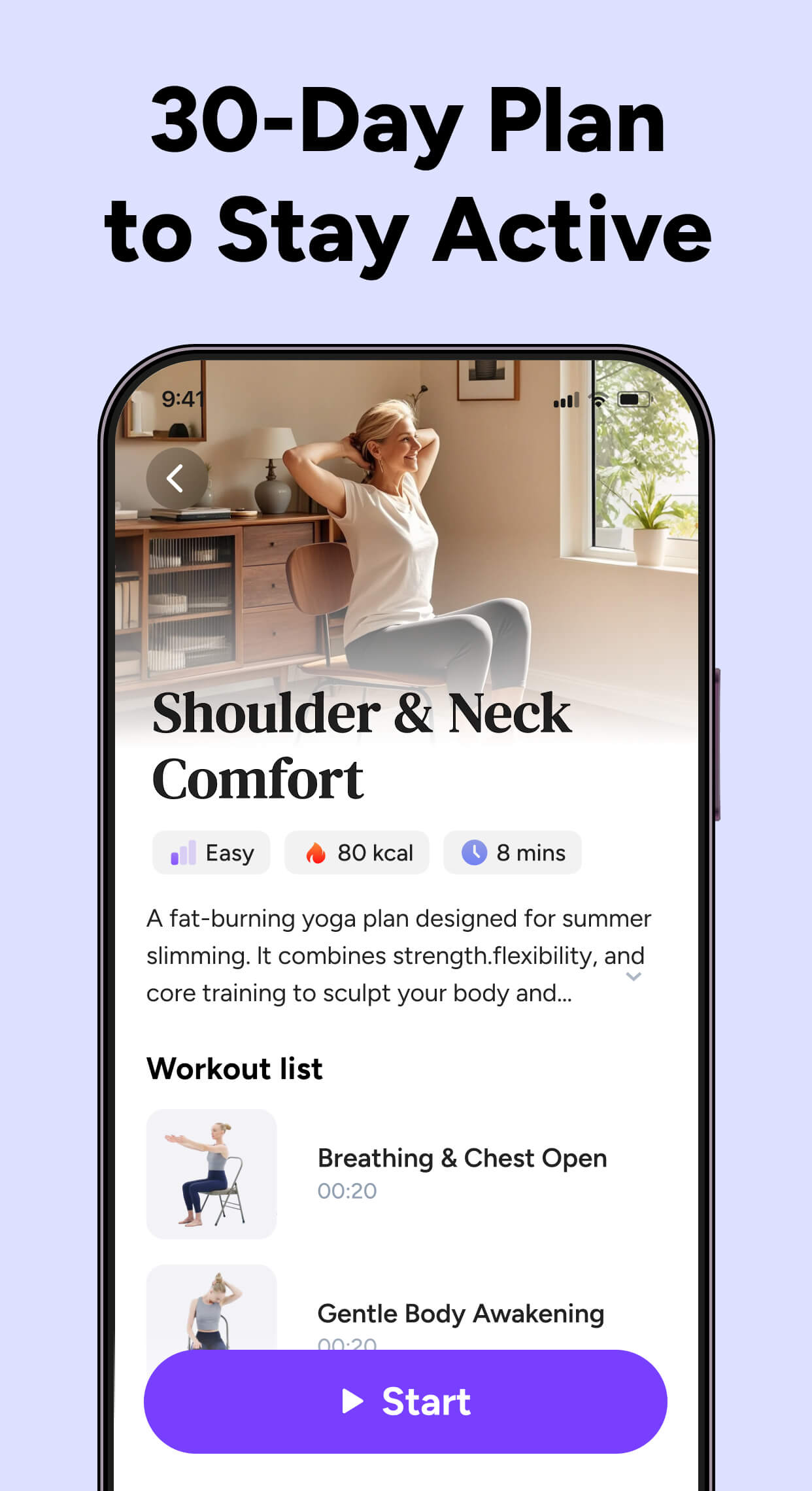 اسکرین شات 5 برنامه Chair Yoga for Seniors at Home