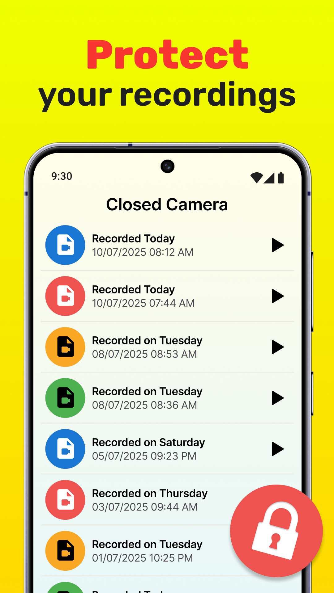 اسکرین شات 4 برنامه Closed Camera - Video Recorder
