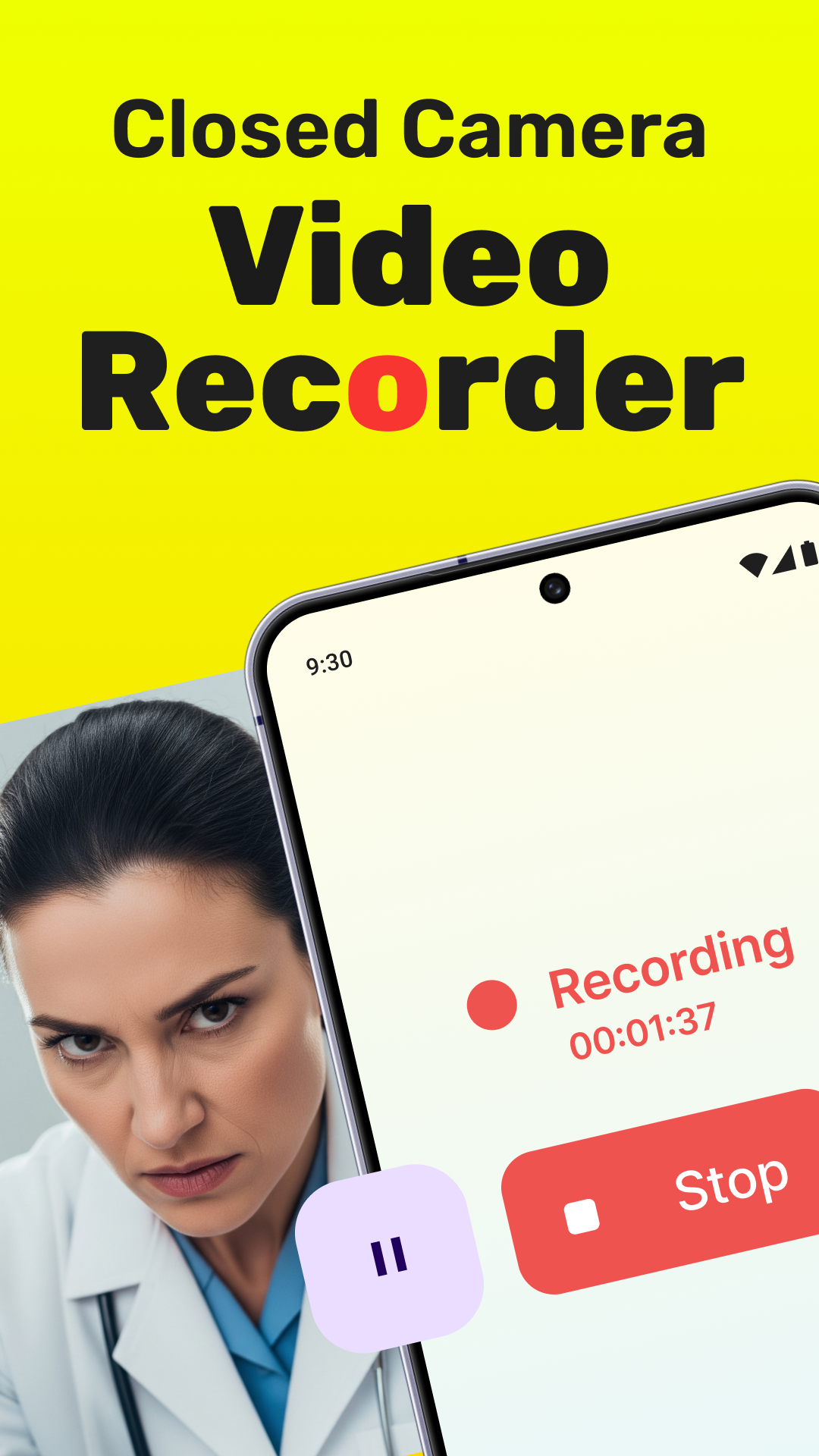 اسکرین شات 2 برنامه Closed Camera - Video Recorder