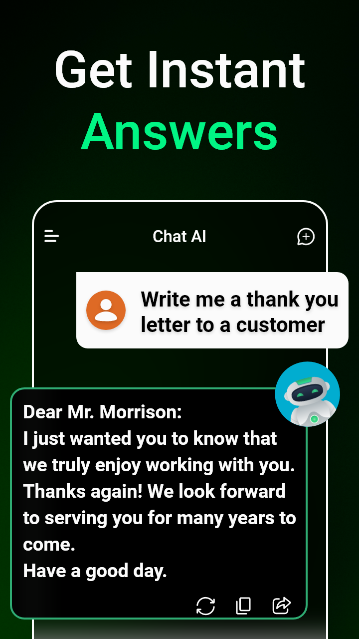 اسکرین شات 4 برنامه ChatBot - AI Chat Assistant